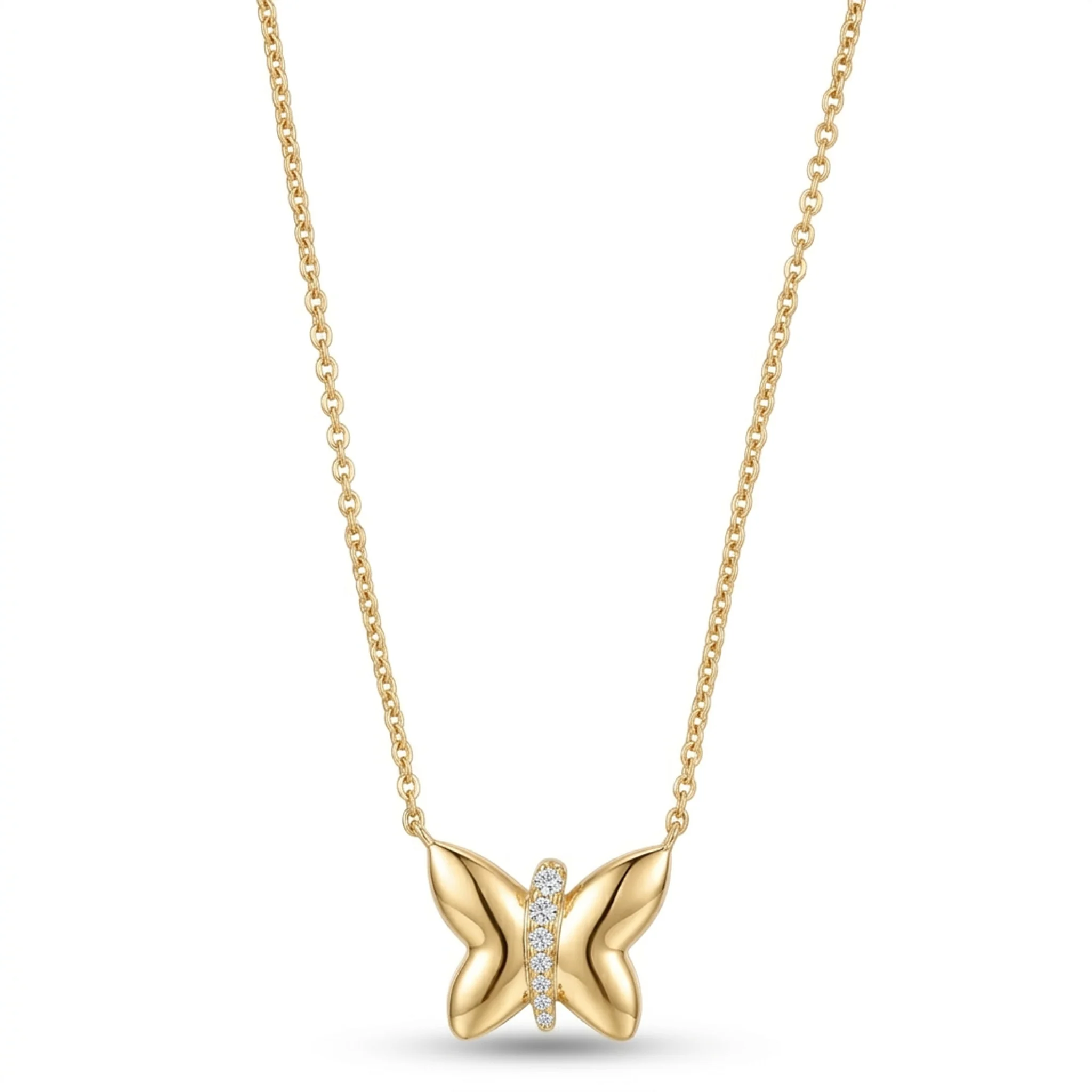 0.10 Carat Lab Grown Diamond Butterfly Necklace