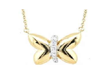 0.10 Carat Lab Grown Diamond Butterfly Necklace - Image 2