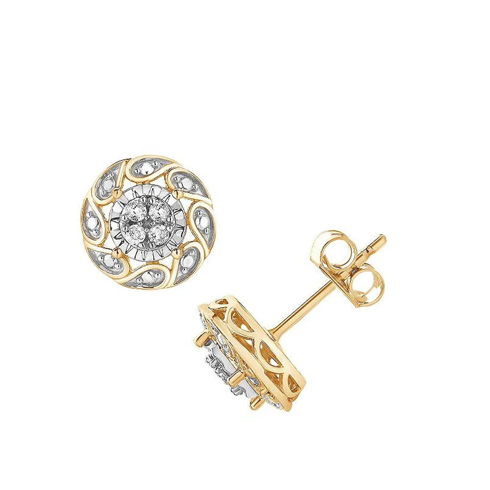 0.10 Carat Miracle Set Lab Grown Diamond Stud Earrings