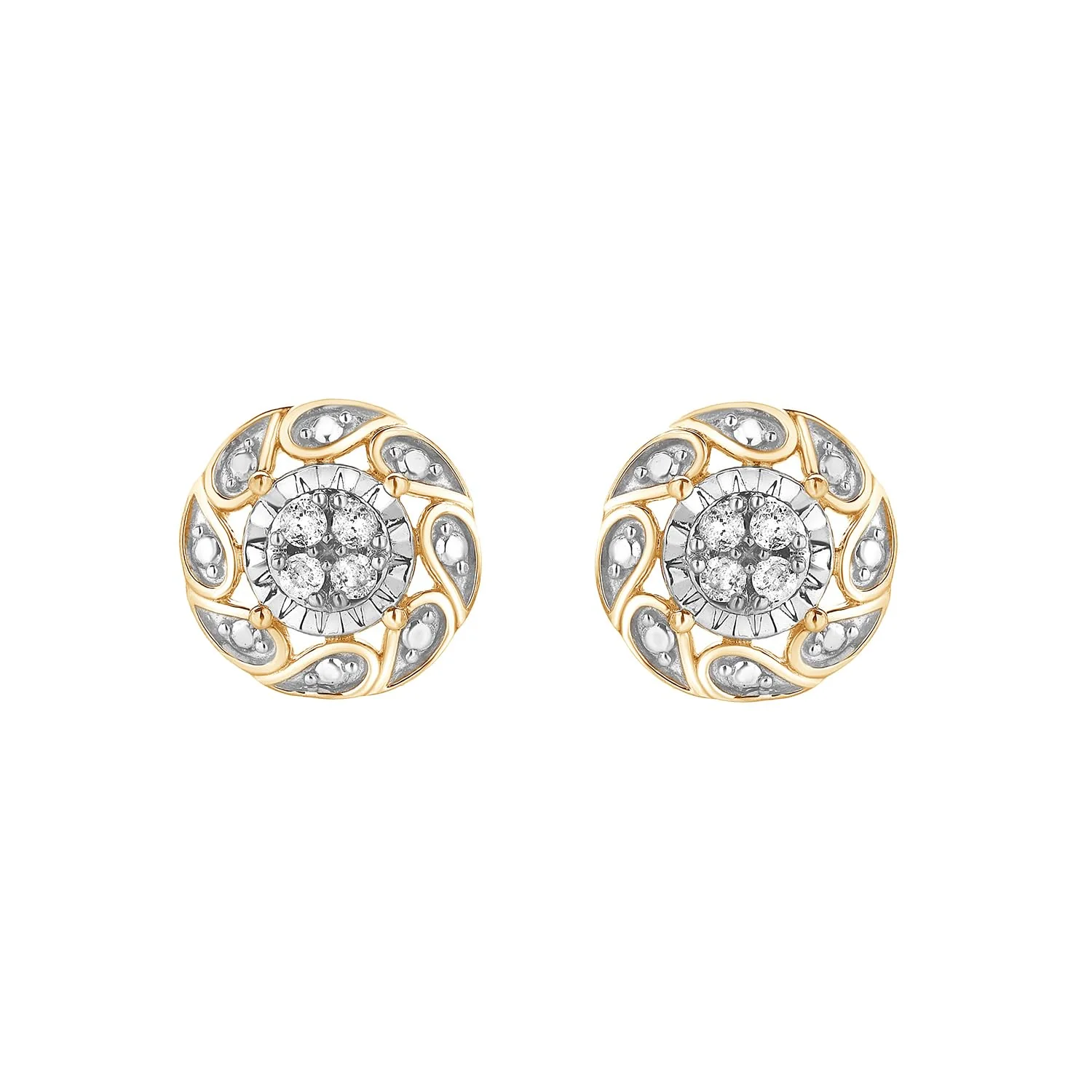 0.10 Carat Miracle Set Lab Grown Diamond Stud Earrings - Image 2