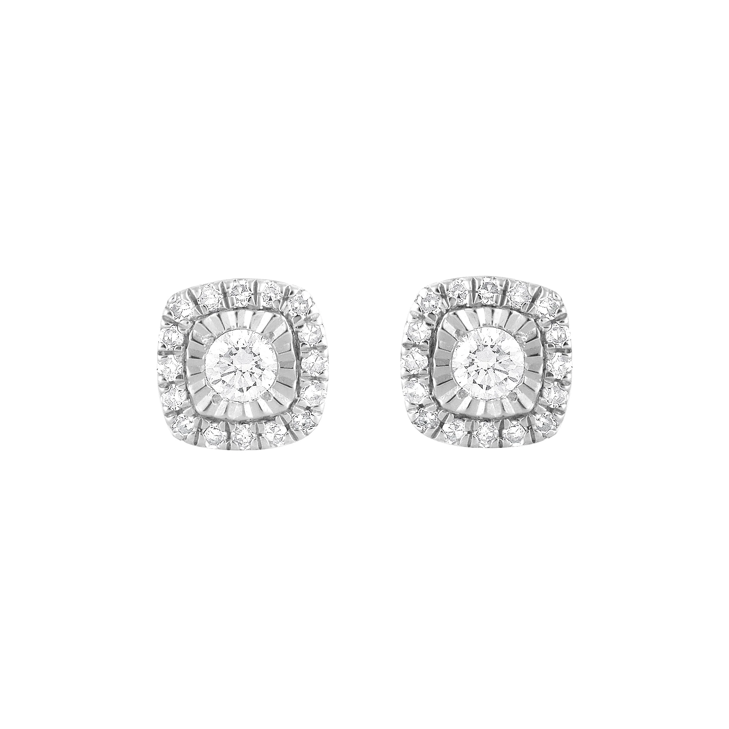 0.20 Carat Halo Lab Grown Diamond Stud Earrings - Image 3
