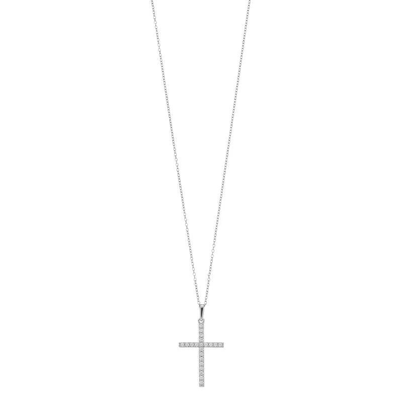 0.25 Carat Lab Grown Cross Diamond Necklace