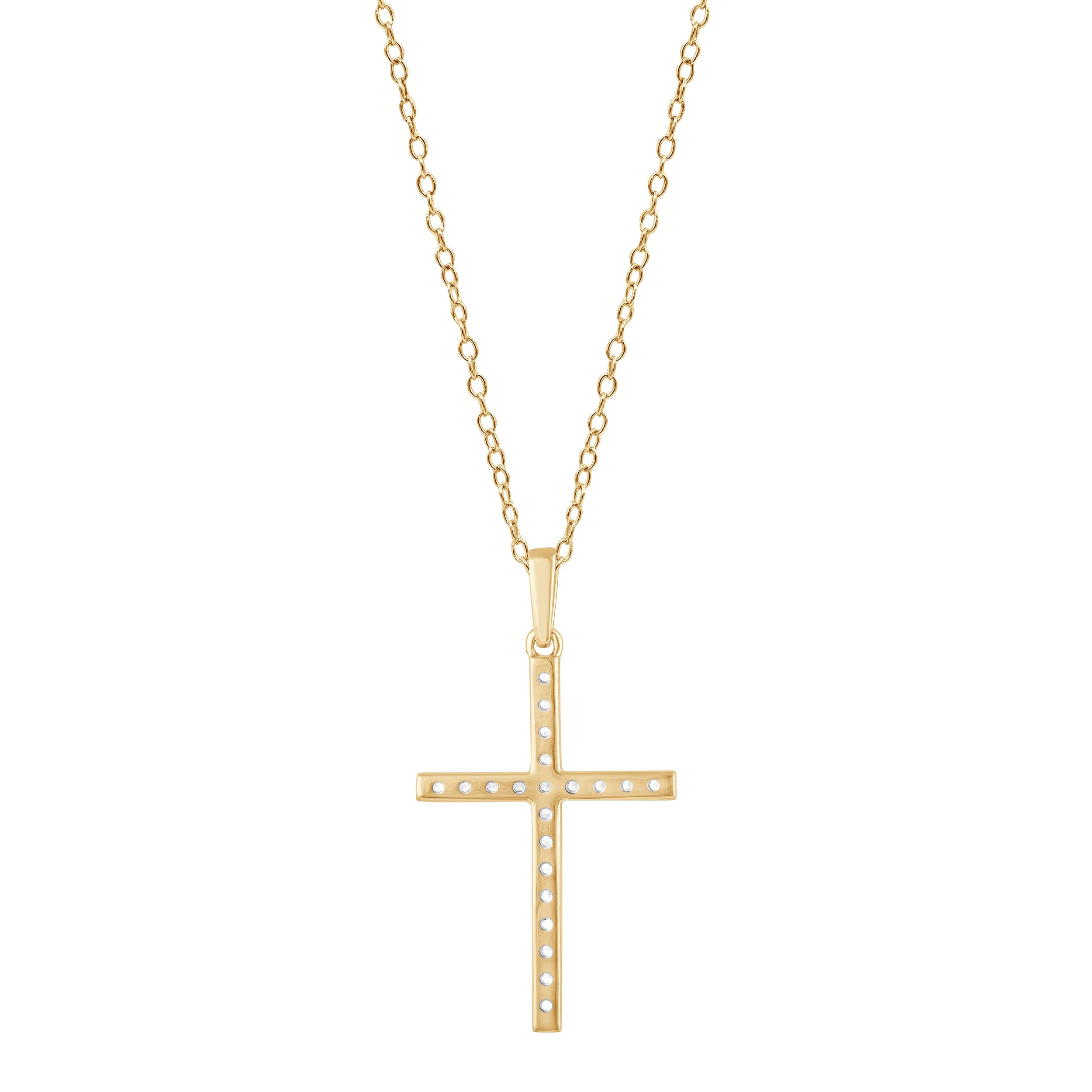 0.25 Carat Lab Grown Cross Diamond Necklace - Image 11