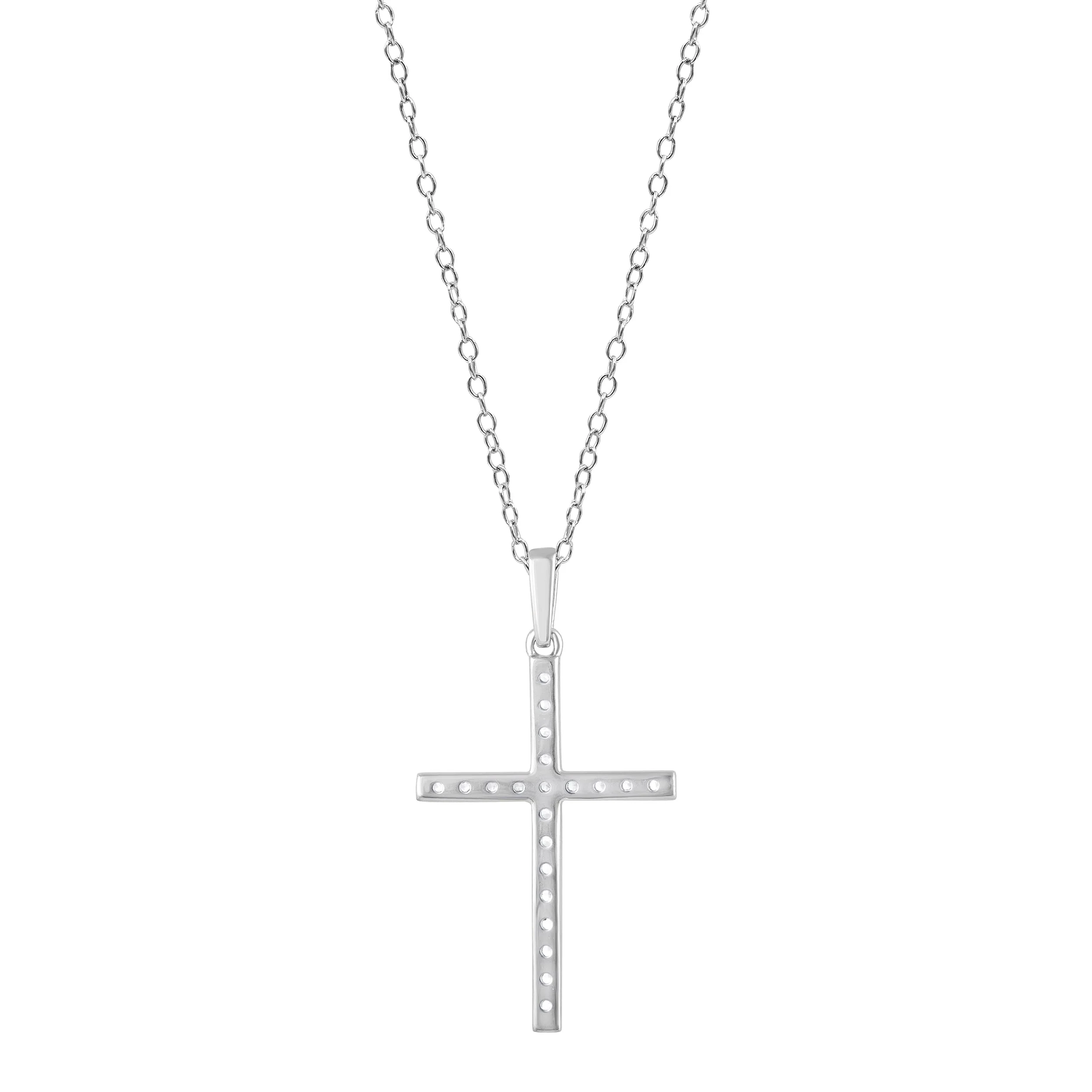 0.25 Carat Lab Grown Cross Diamond Necklace - Image 4
