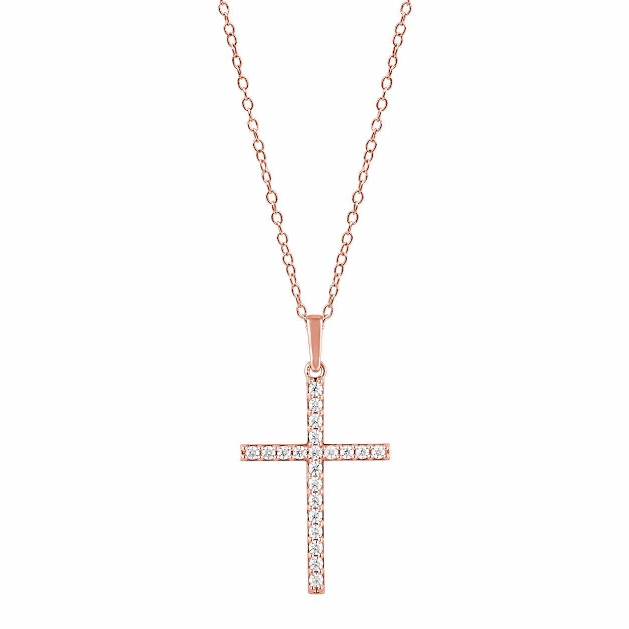 0.25 Carat Lab Grown Cross Diamond Necklace - Image 7