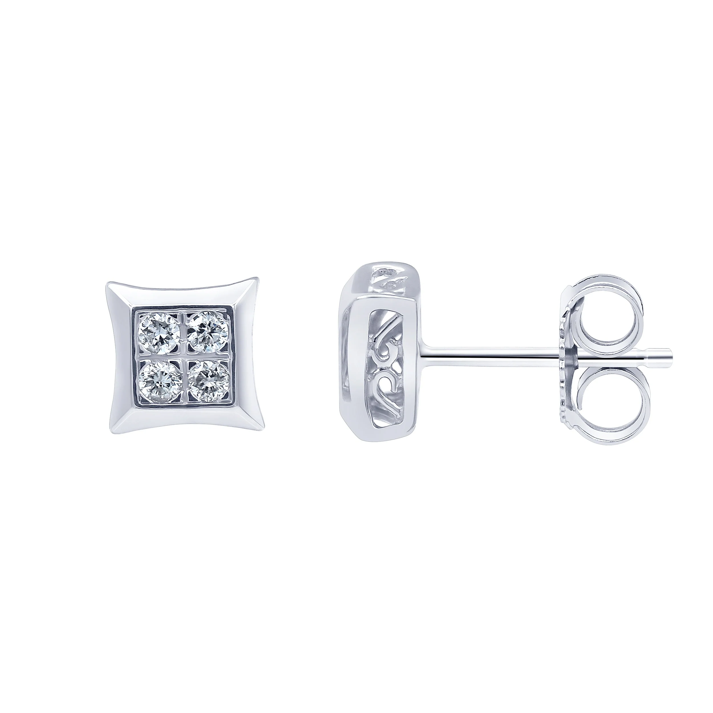 0.25 Carat Bezet Set Lab Grown Diamond Stud Earrings - Image 2