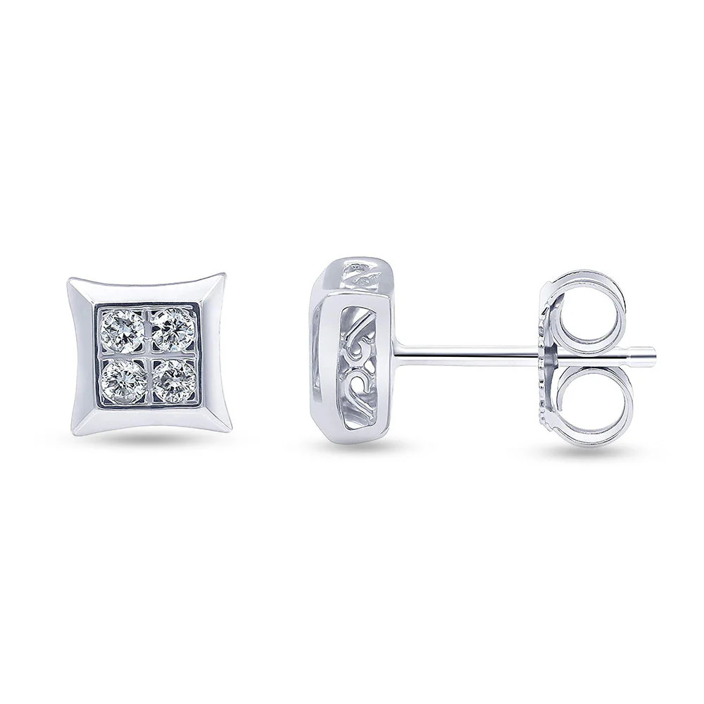 0.25 Carat Bezet Set Lab Grown Diamond Stud Earrings - Image 3