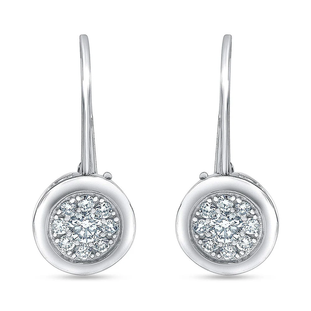 0.50 Carat Lab Grown Diamond Dangle Earrings Gift Box Set - Image 2