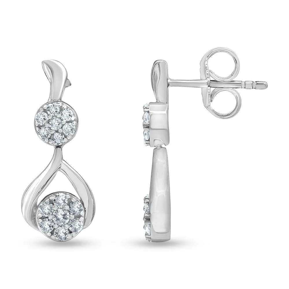 0.50 Carat Lab Grown Diamond Drop Earrings Gift Box Set - Image 2