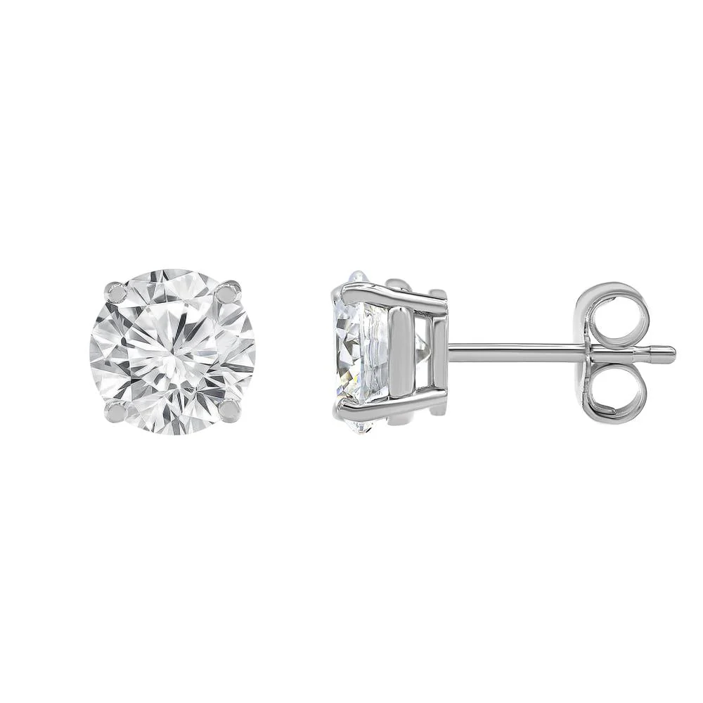 0.50 Carat Round Cut Lab Grown Diamond Stud Earrings