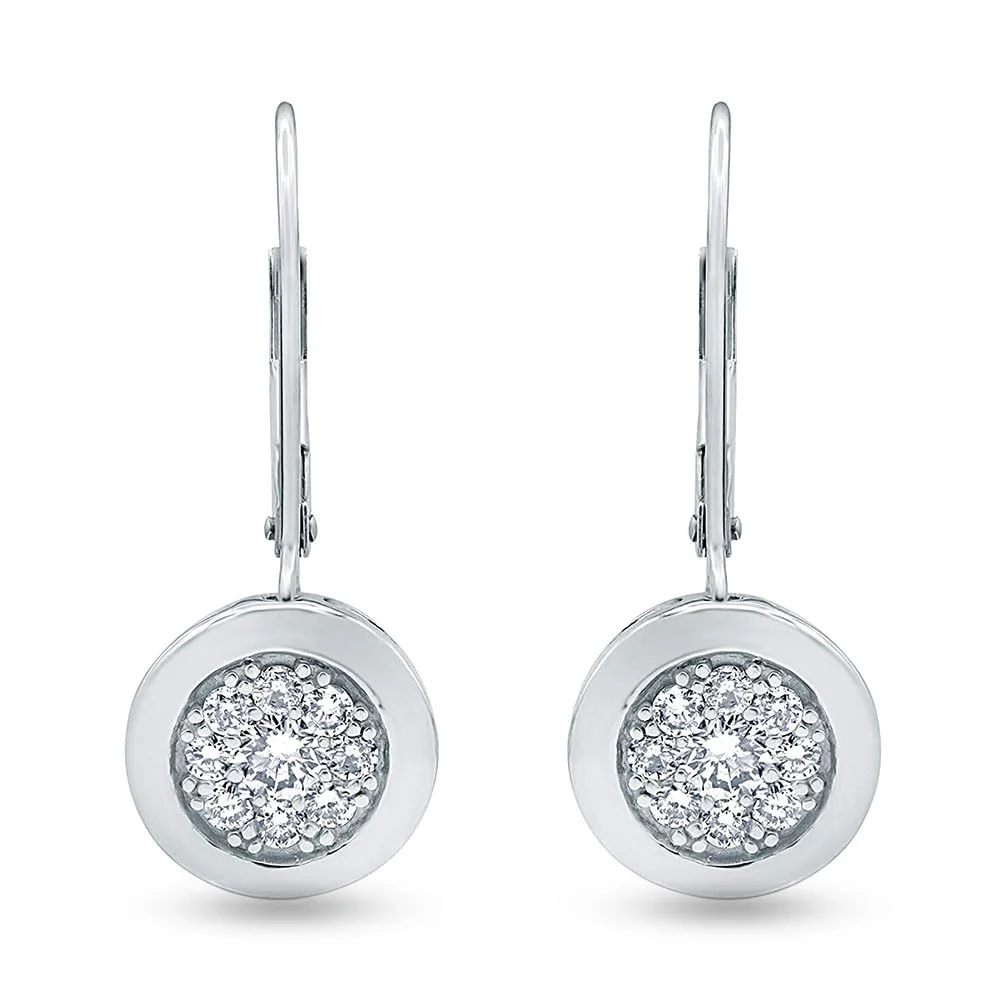 0.65 Carat Lab Grown Diamond Dangle Earrings Gift Box Set - Image 3