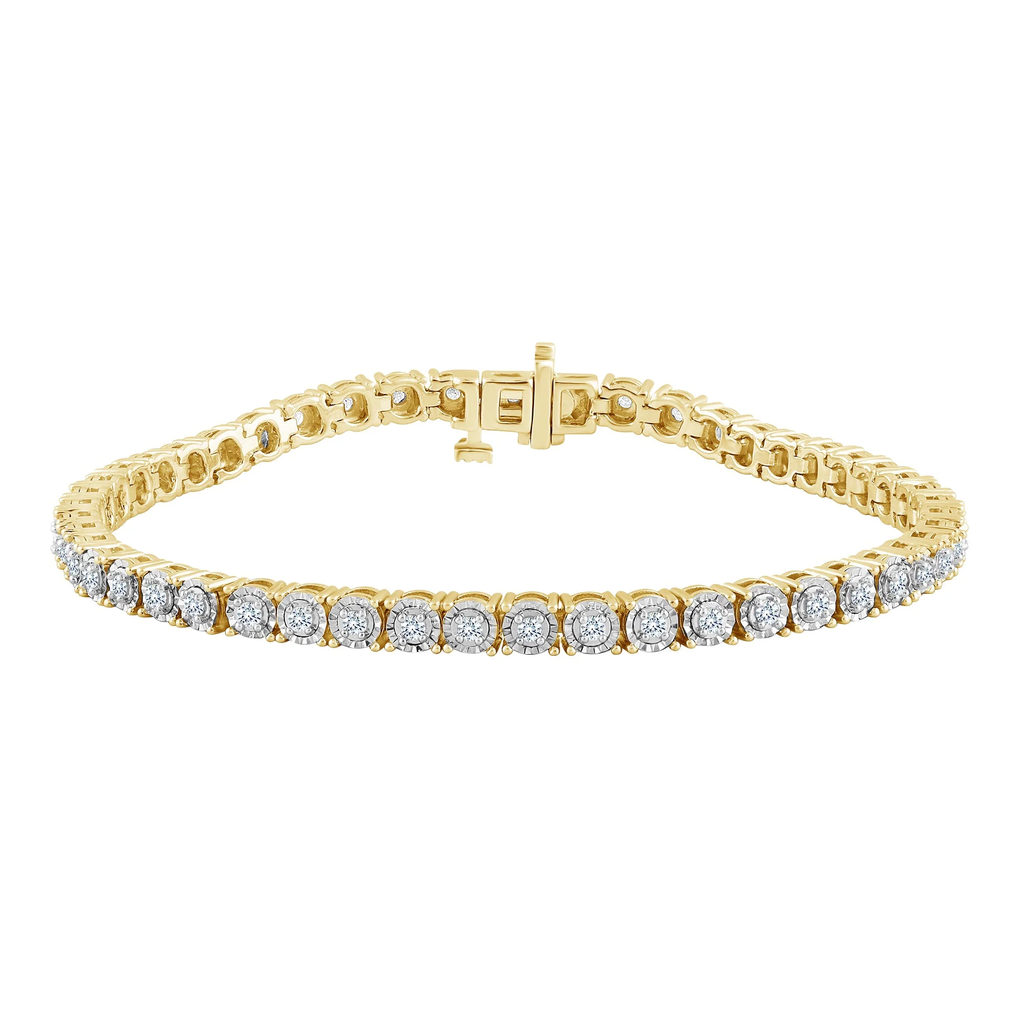 1 Carat Round Lab Grown Diamond Tennis Bracelet - Image 3