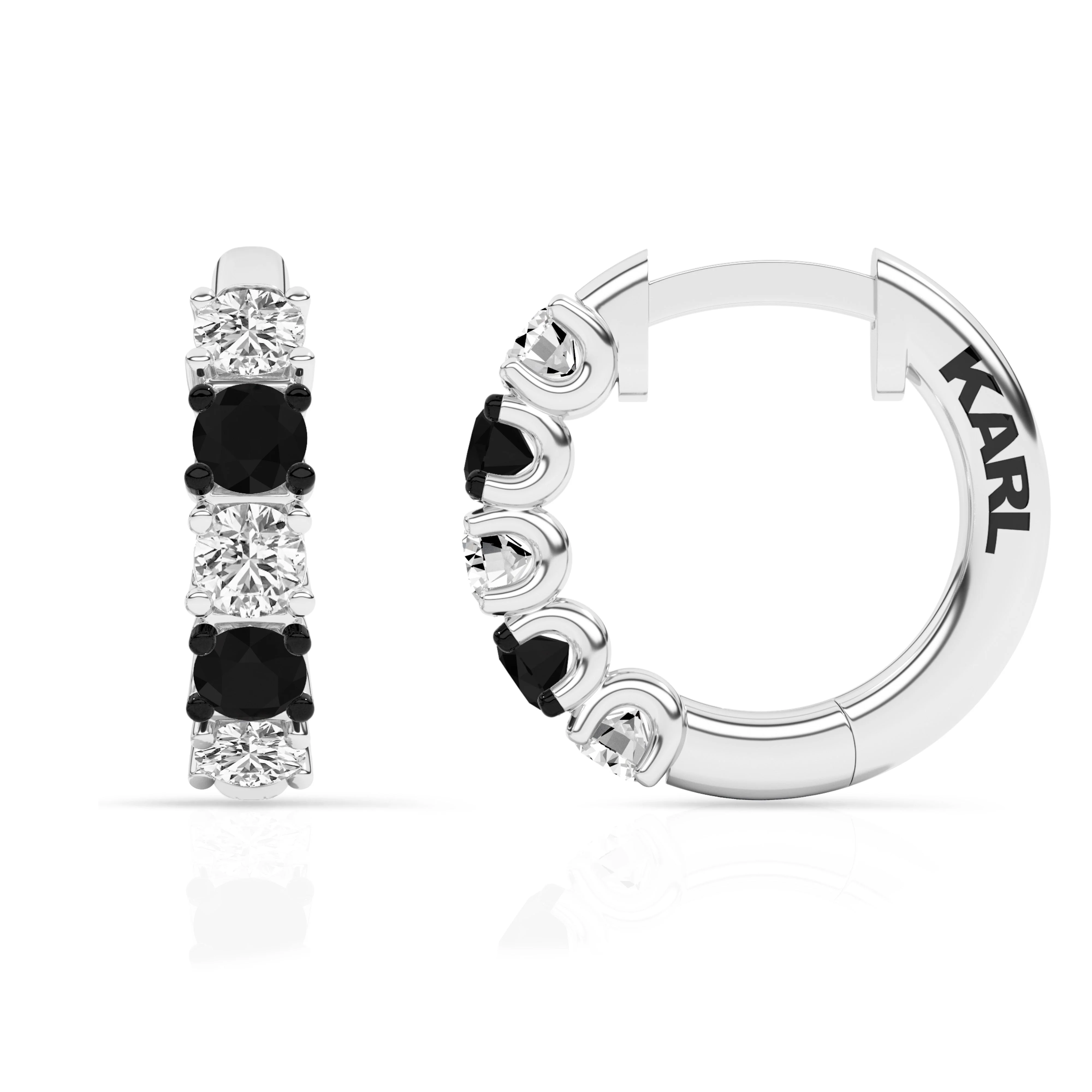 1 Carat Lab Grown Diamond Huggie Hoop In Sterling Silver - Image 2