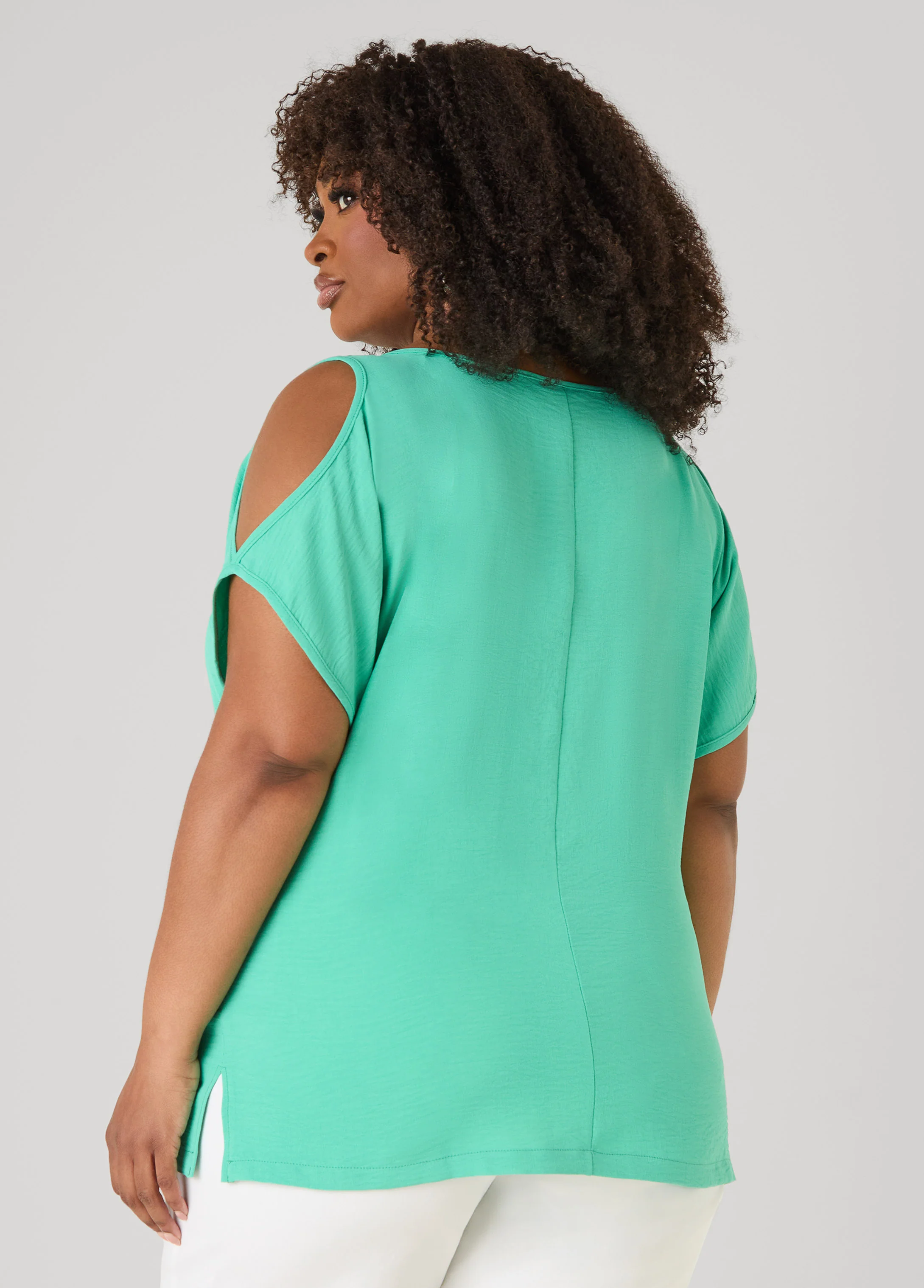 Textured Cold Shoulder Top - Image 10