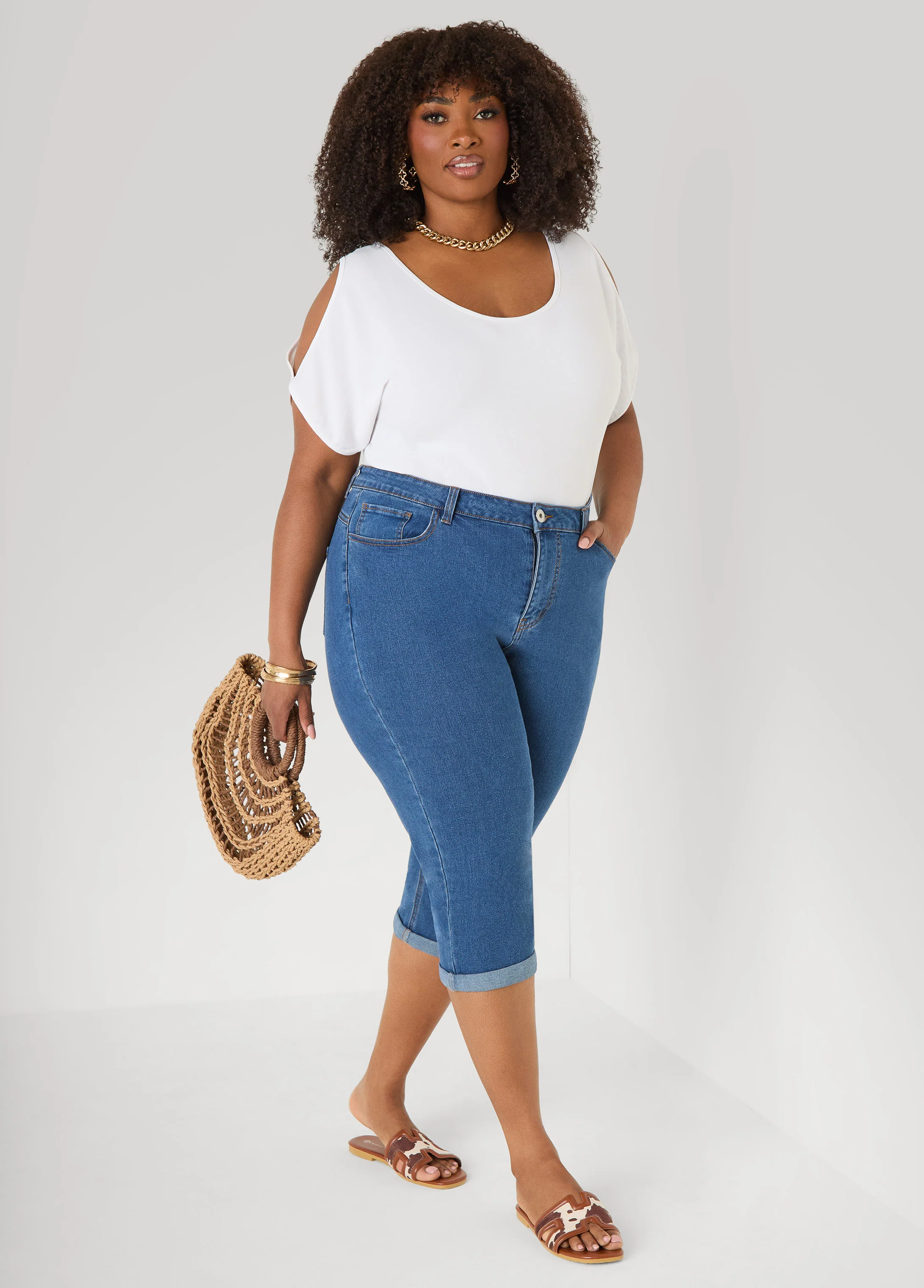 Textured Cold Shoulder Top - Image 3