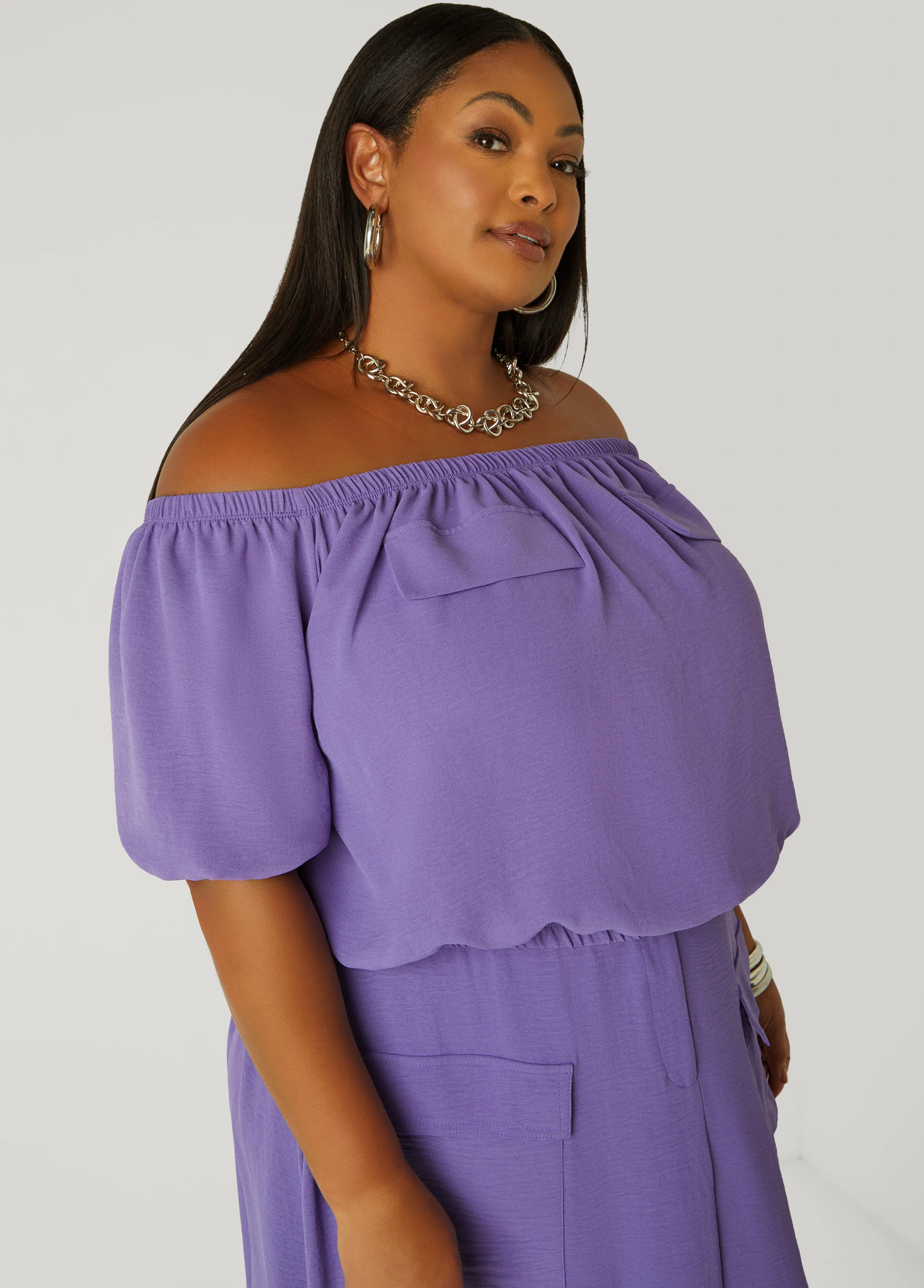 Textured Off The Shoulder Blouse - Image 5