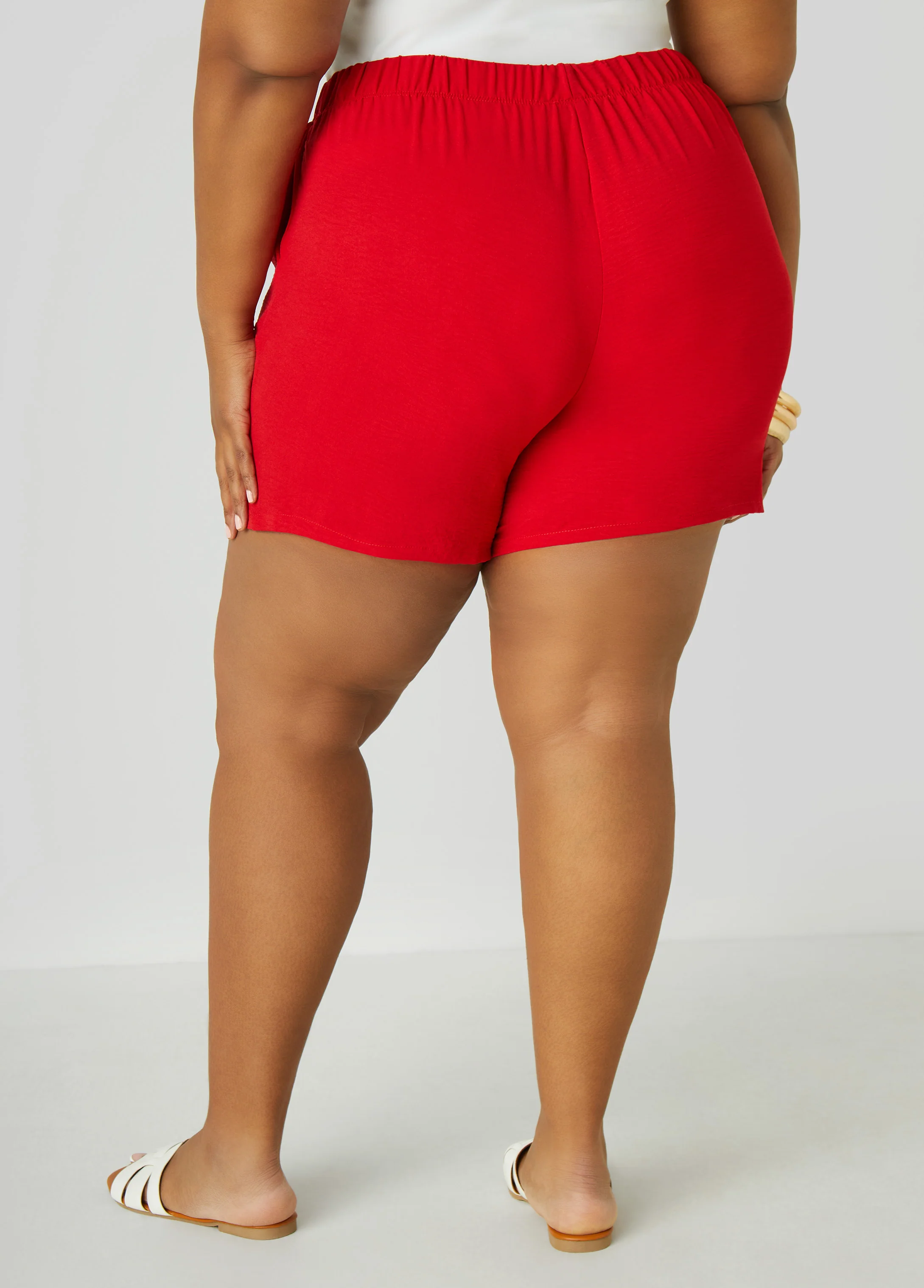 Textured Mid Rise Shorts - Image 7