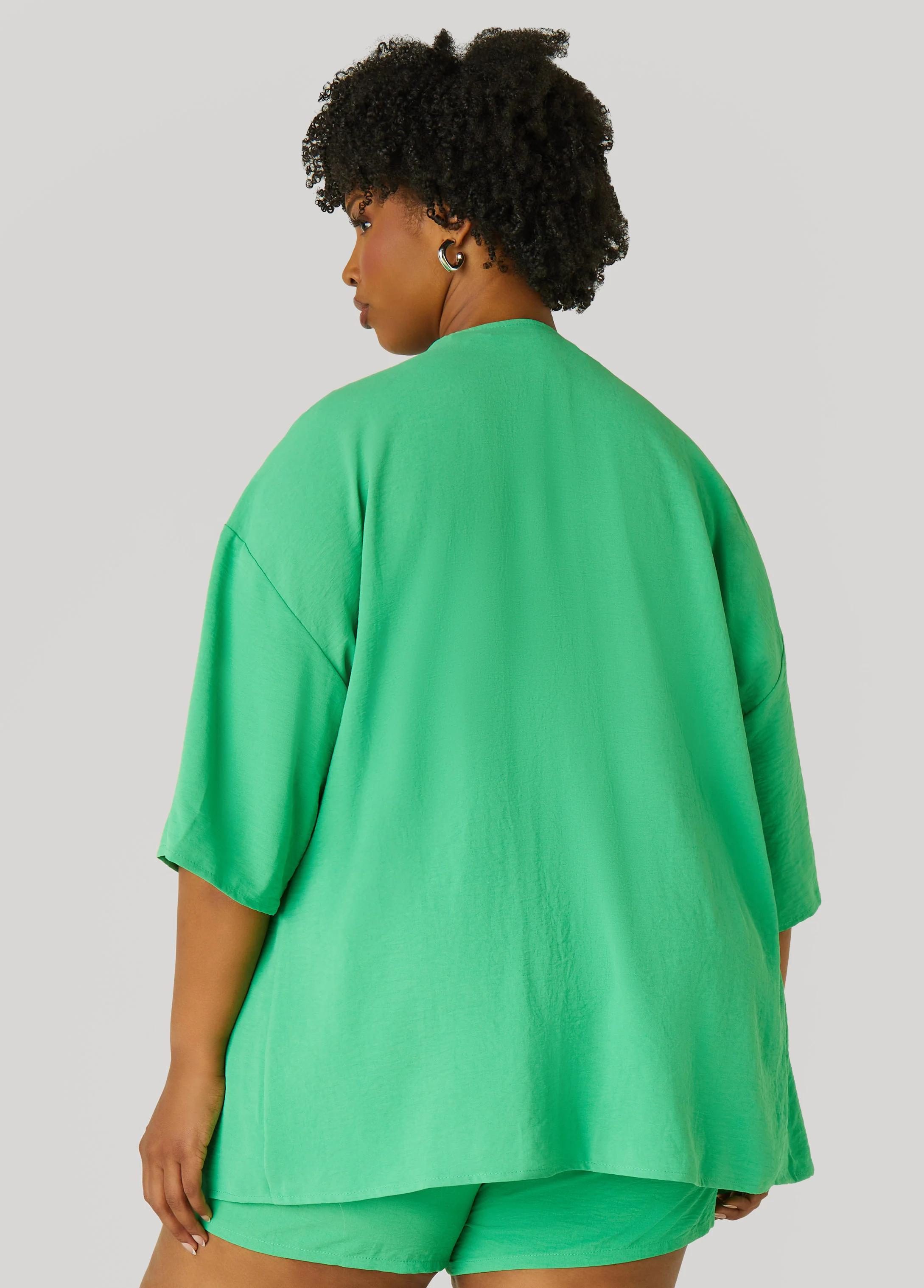 Textured Open Front Jacket - Image 2