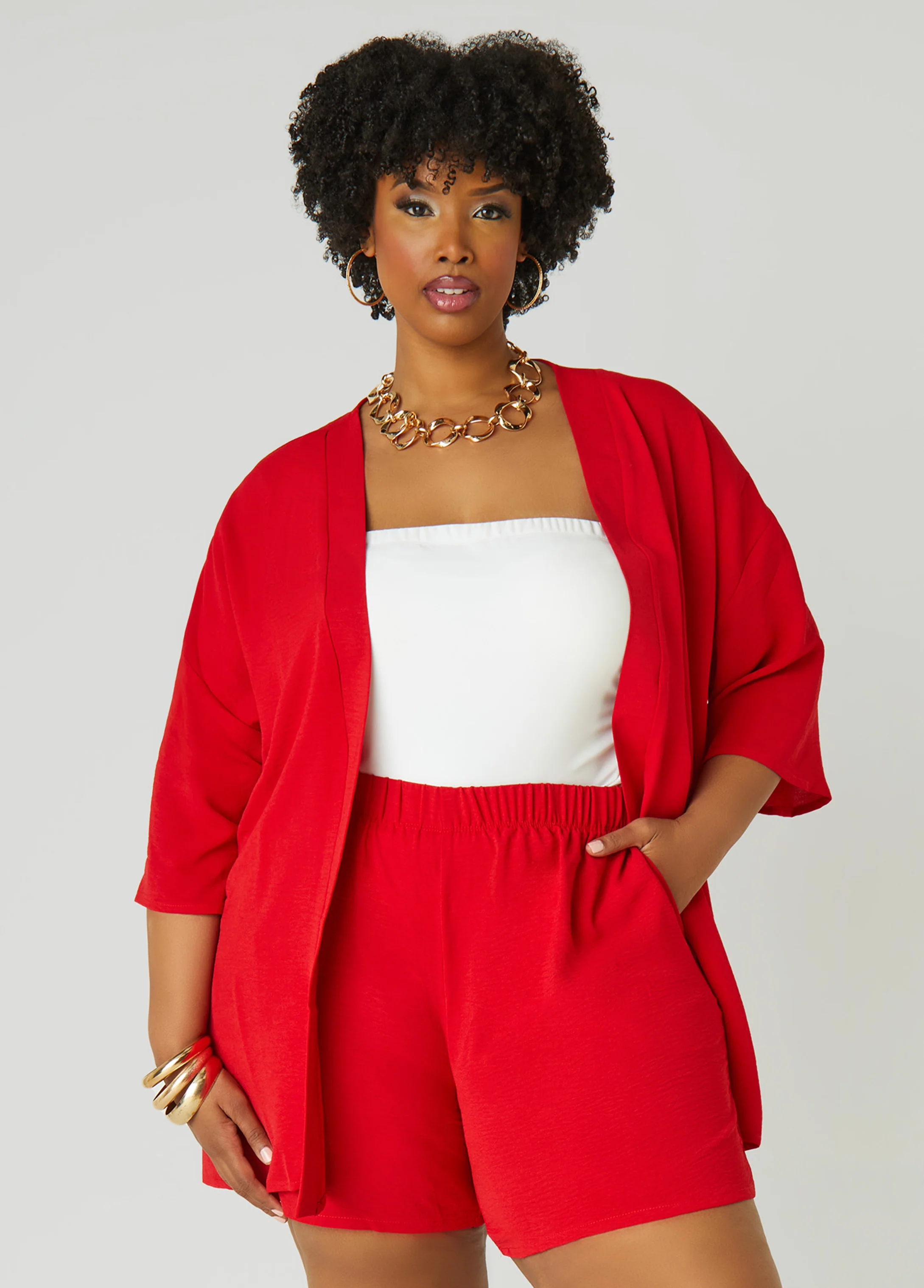 Textured Open Front Jacket - Image 5