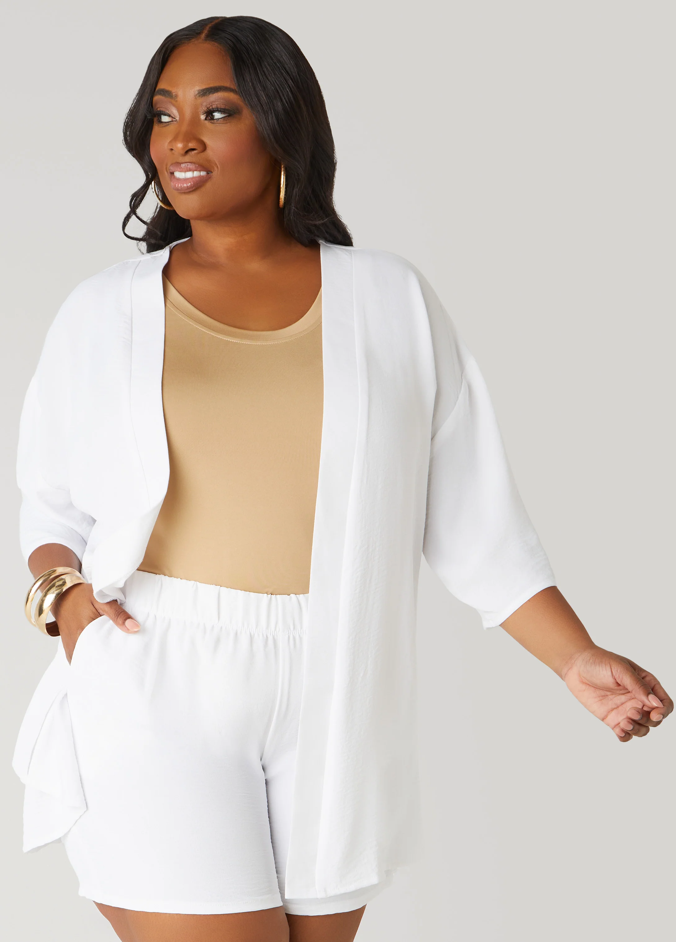 Textured Open Front Jacket - Image 9