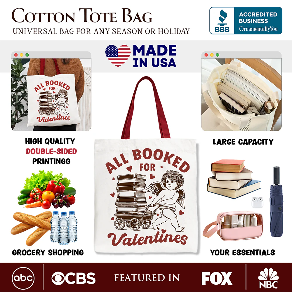 All Booked For Valentines Tote Bag - Image 4