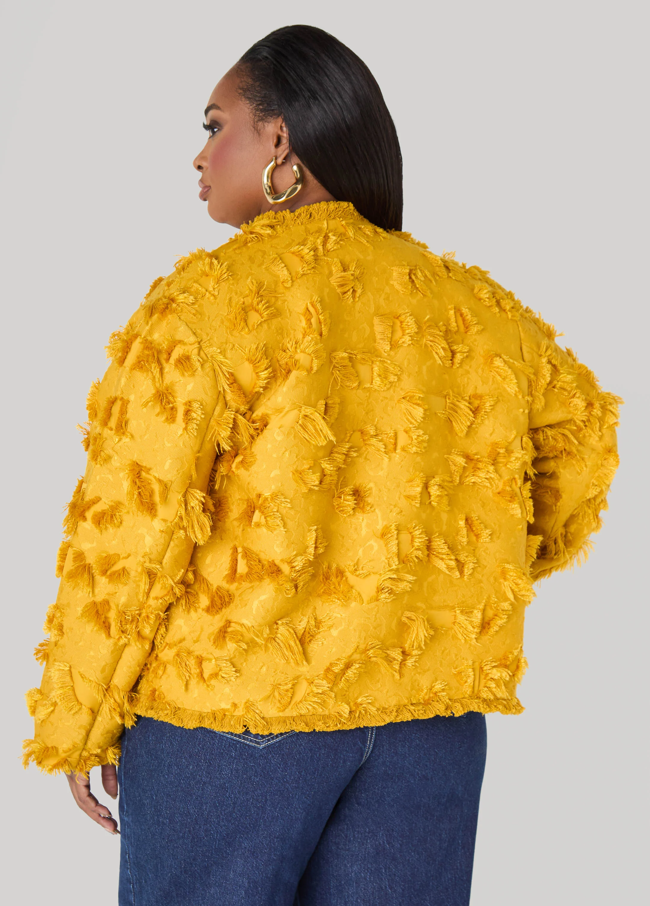 Frayed Textured Twill Jacket - Image 2
