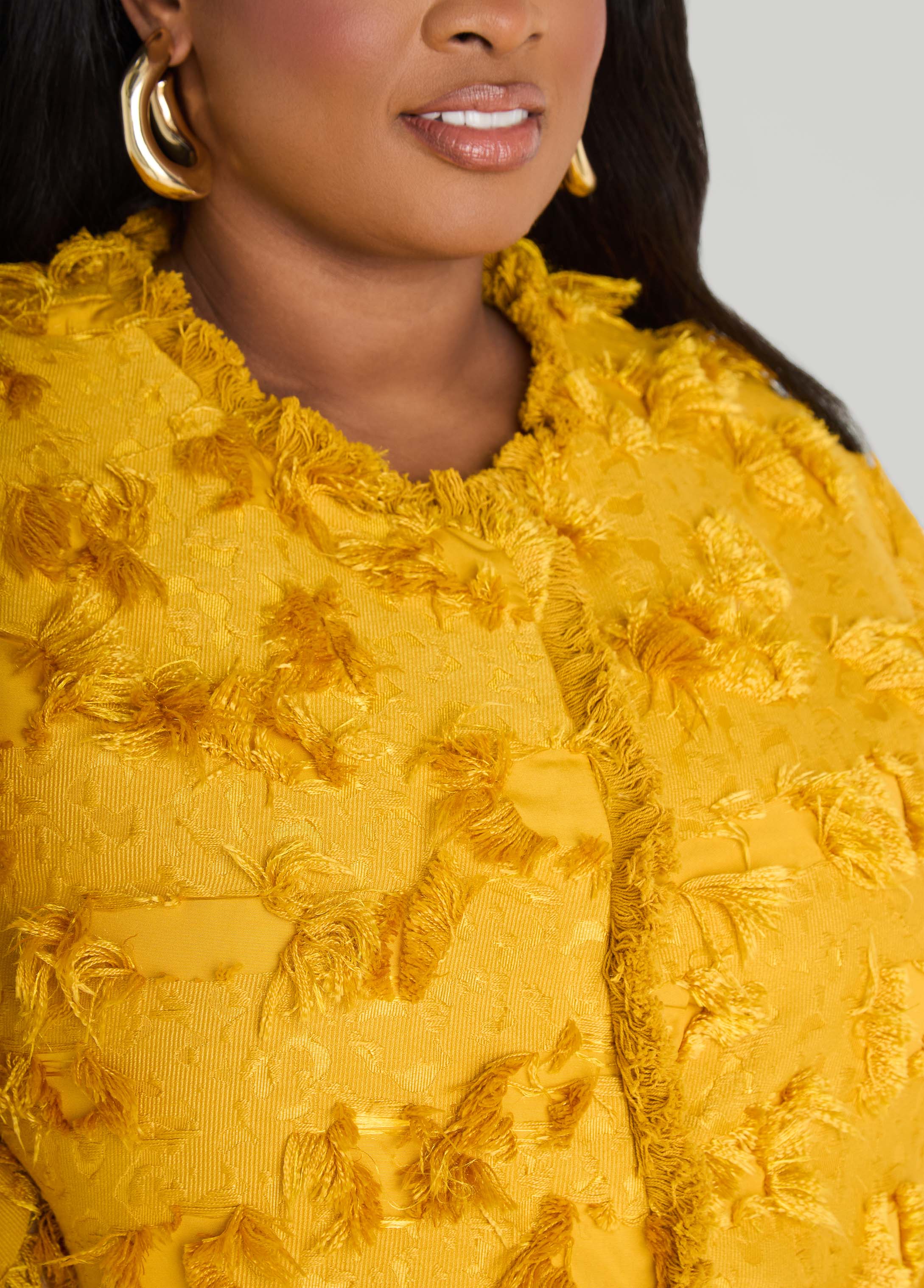 Frayed Textured Twill Jacket - Image 4