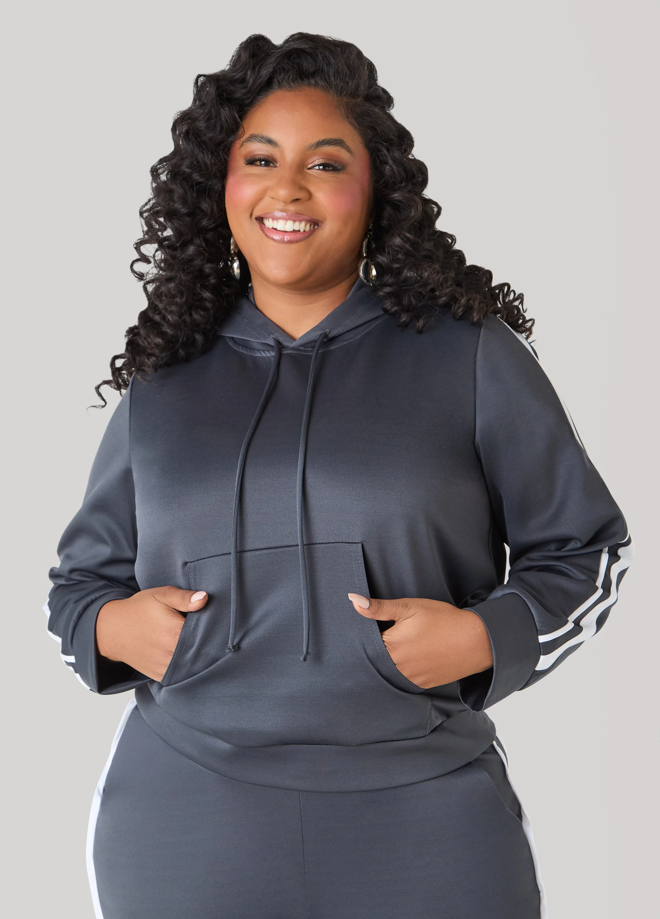 Striped Drawstring Hoodie - Image 5