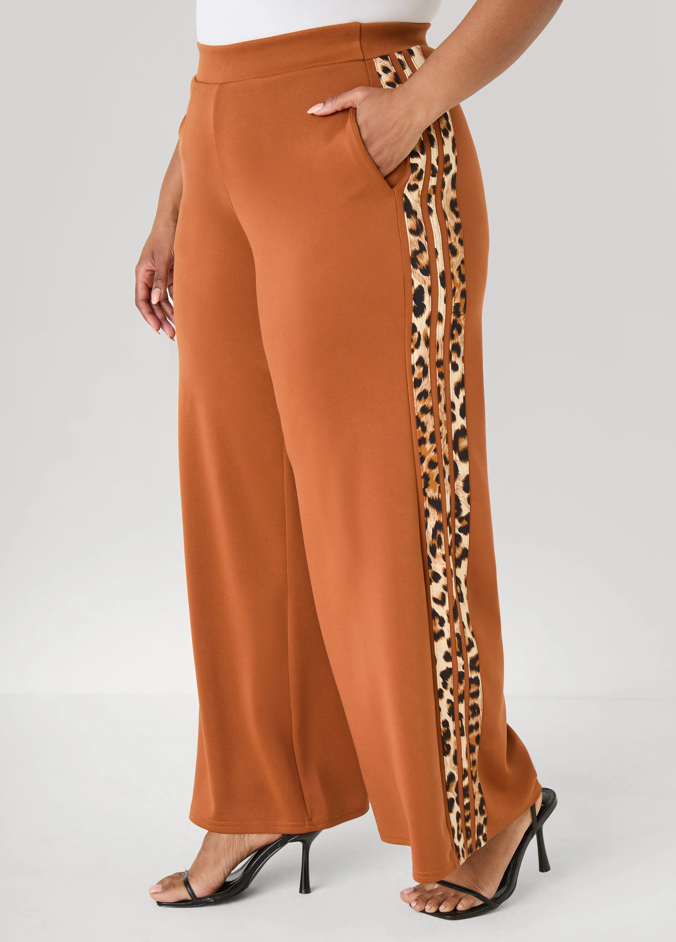 Animal Striped Wide Leg Pants - Image 7