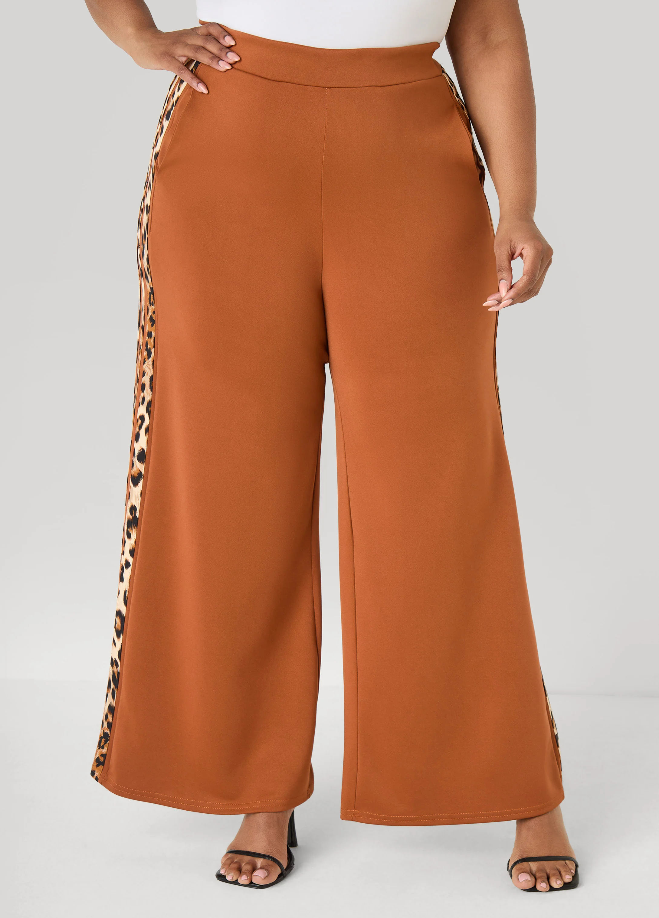 Animal Striped Wide Leg Pants - Image 8