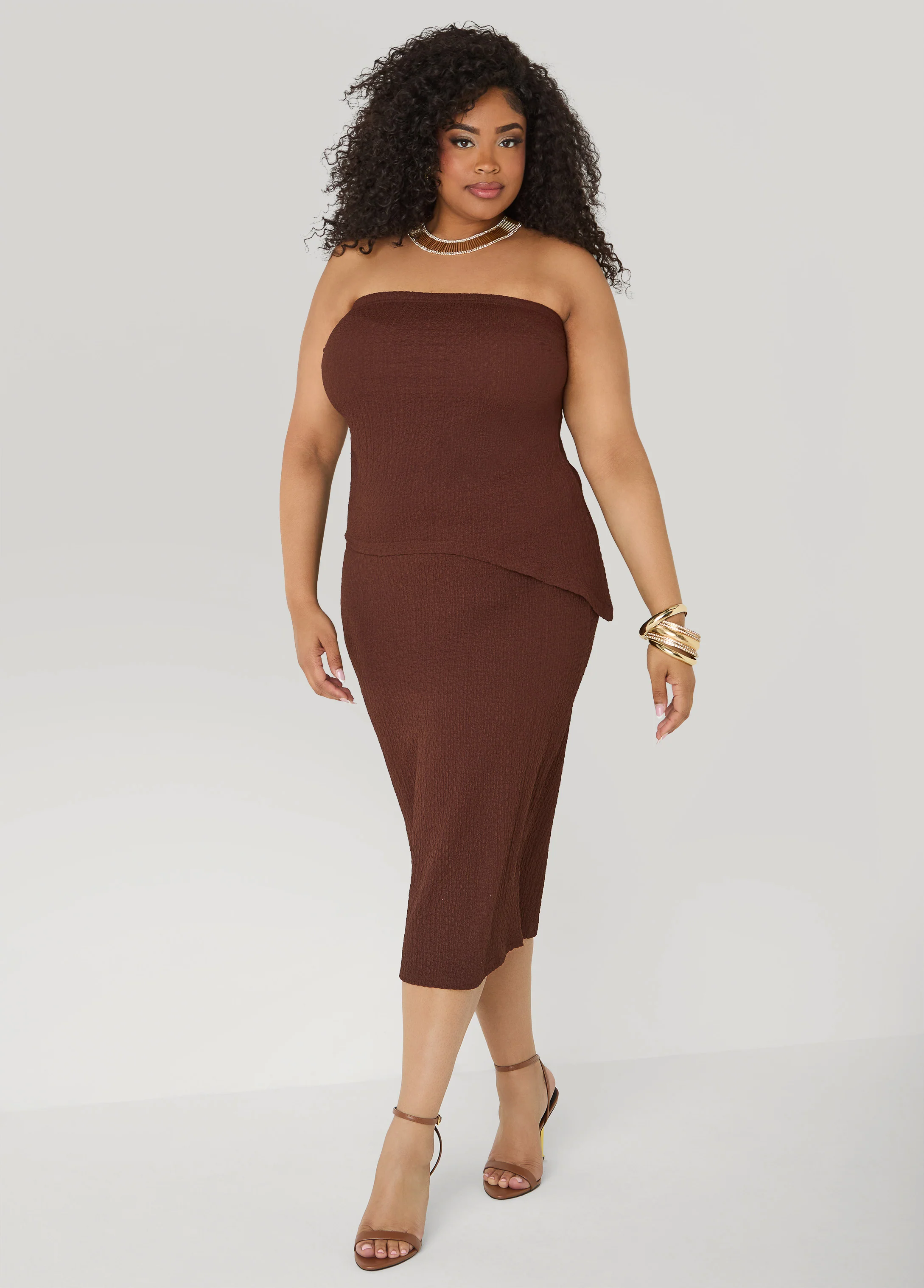 Textured Asymmetric Tube Top - Image 11