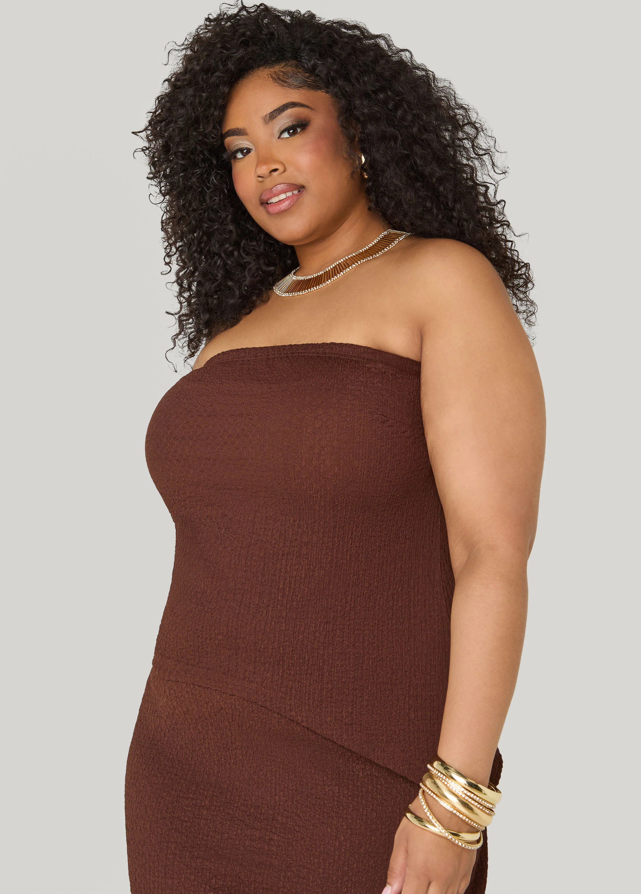 Textured Asymmetric Tube Top - Image 12
