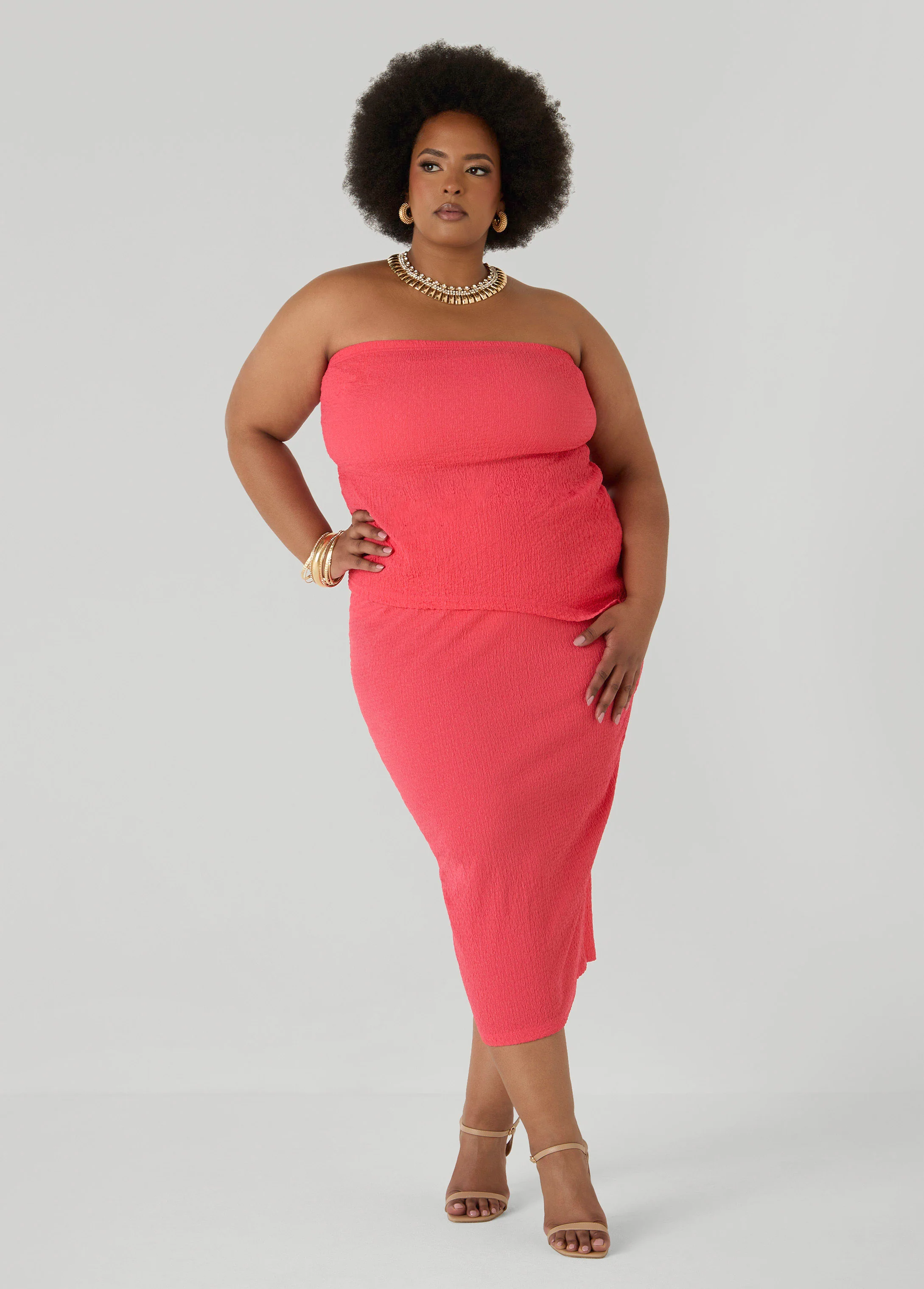Textured Asymmetric Tube Top - Image 5