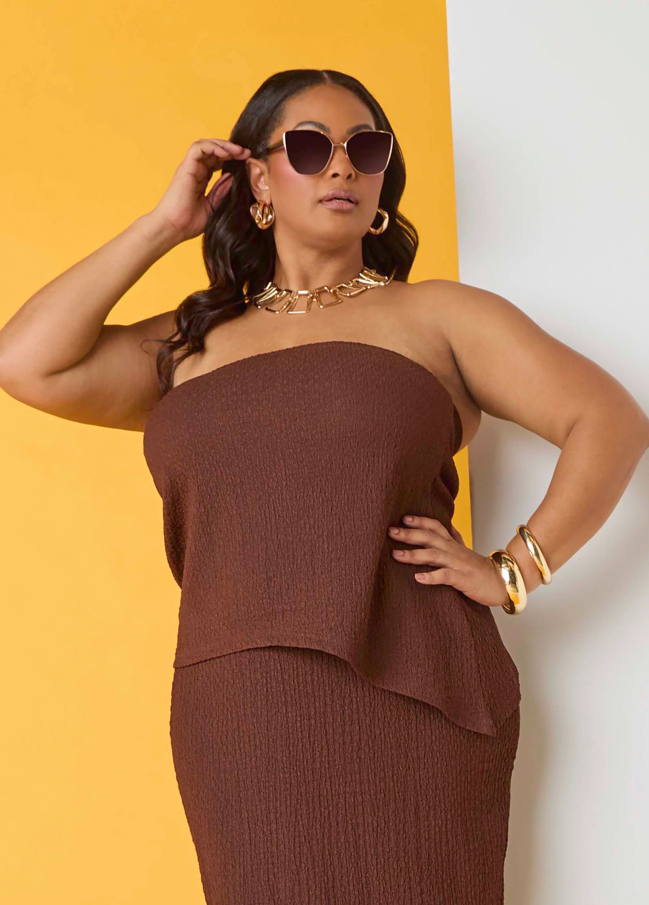 Textured Asymmetric Tube Top - Image 7