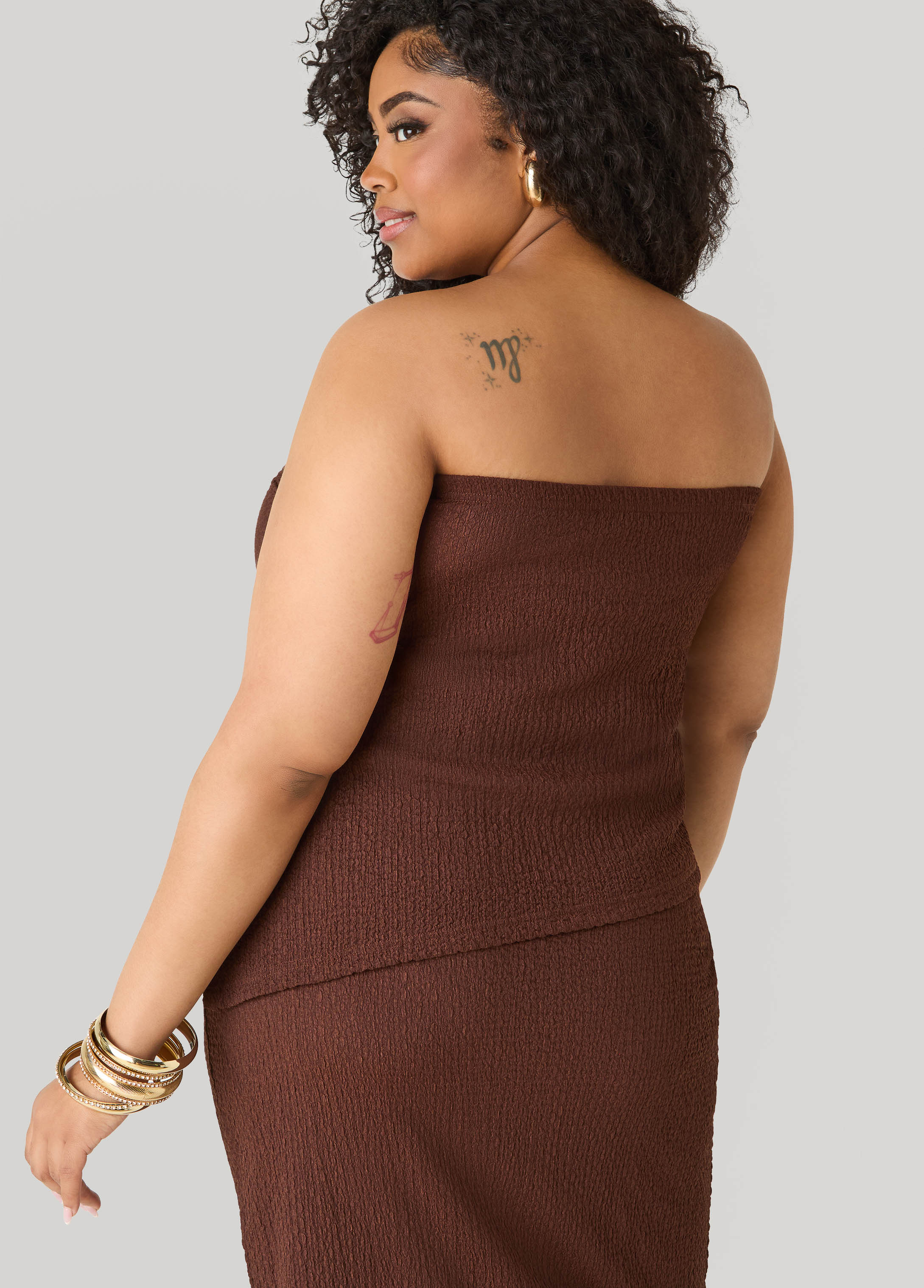 Textured Asymmetric Tube Top - Image 8