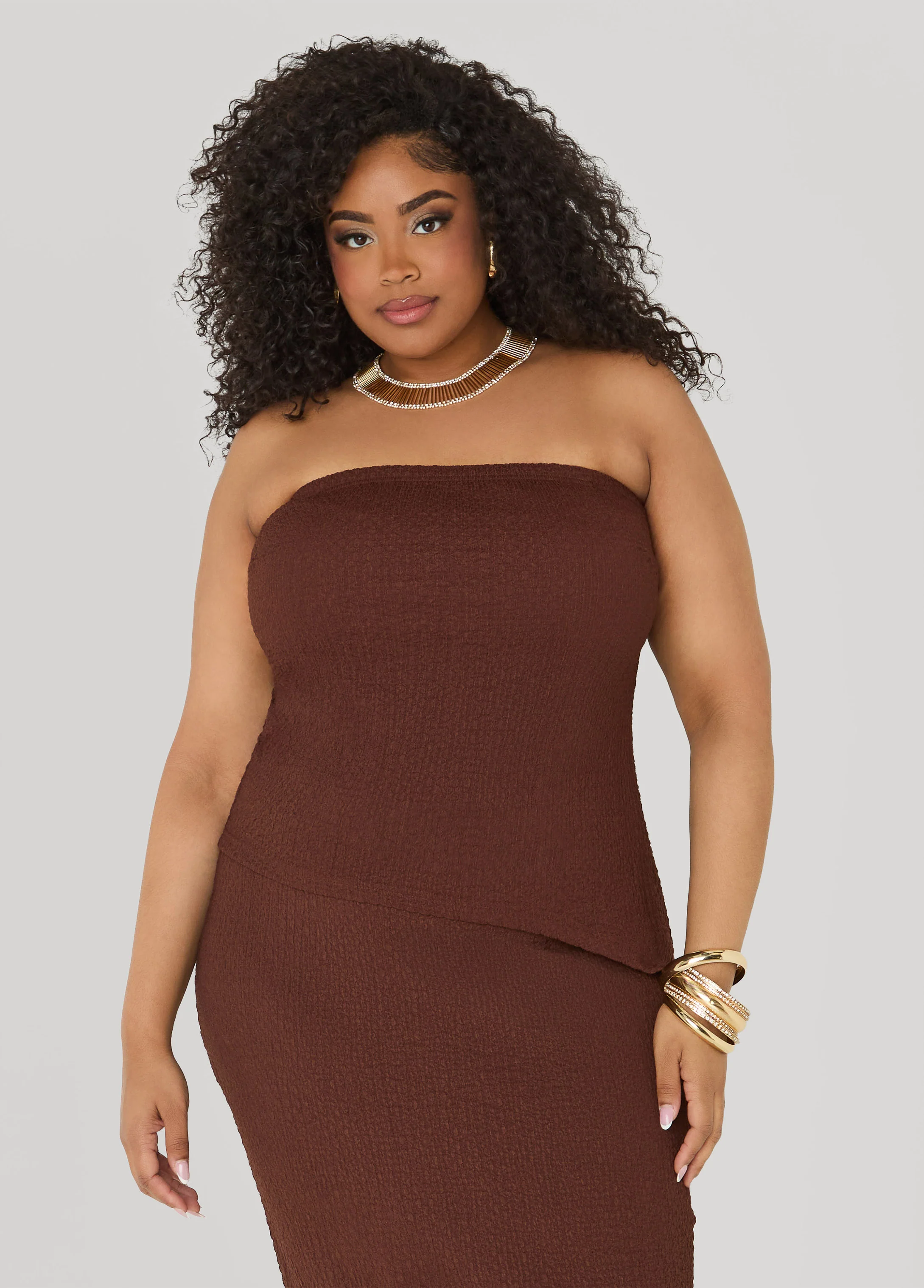 Textured Asymmetric Tube Top - Image 9