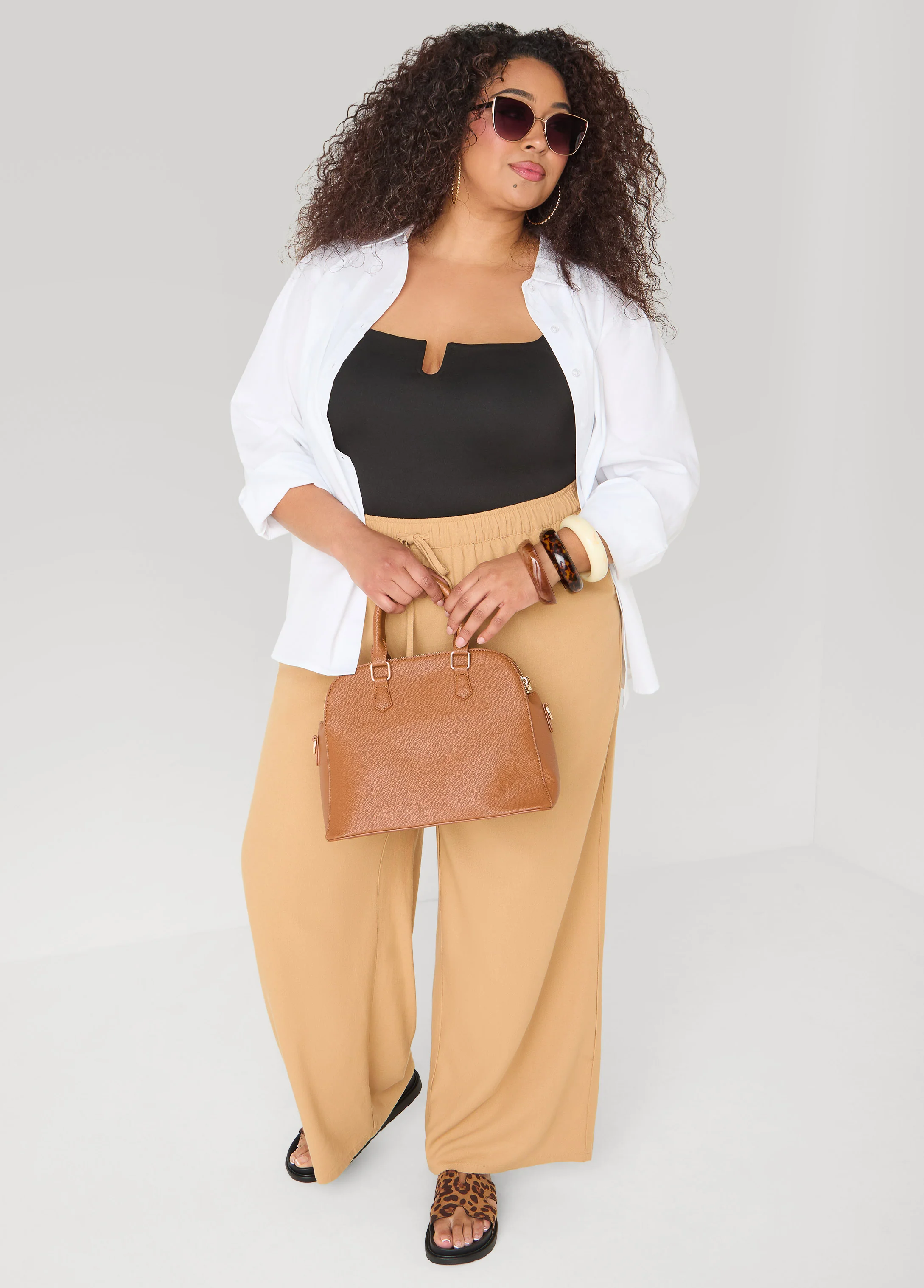 Drawstring Linen Blend Pants - Image 12