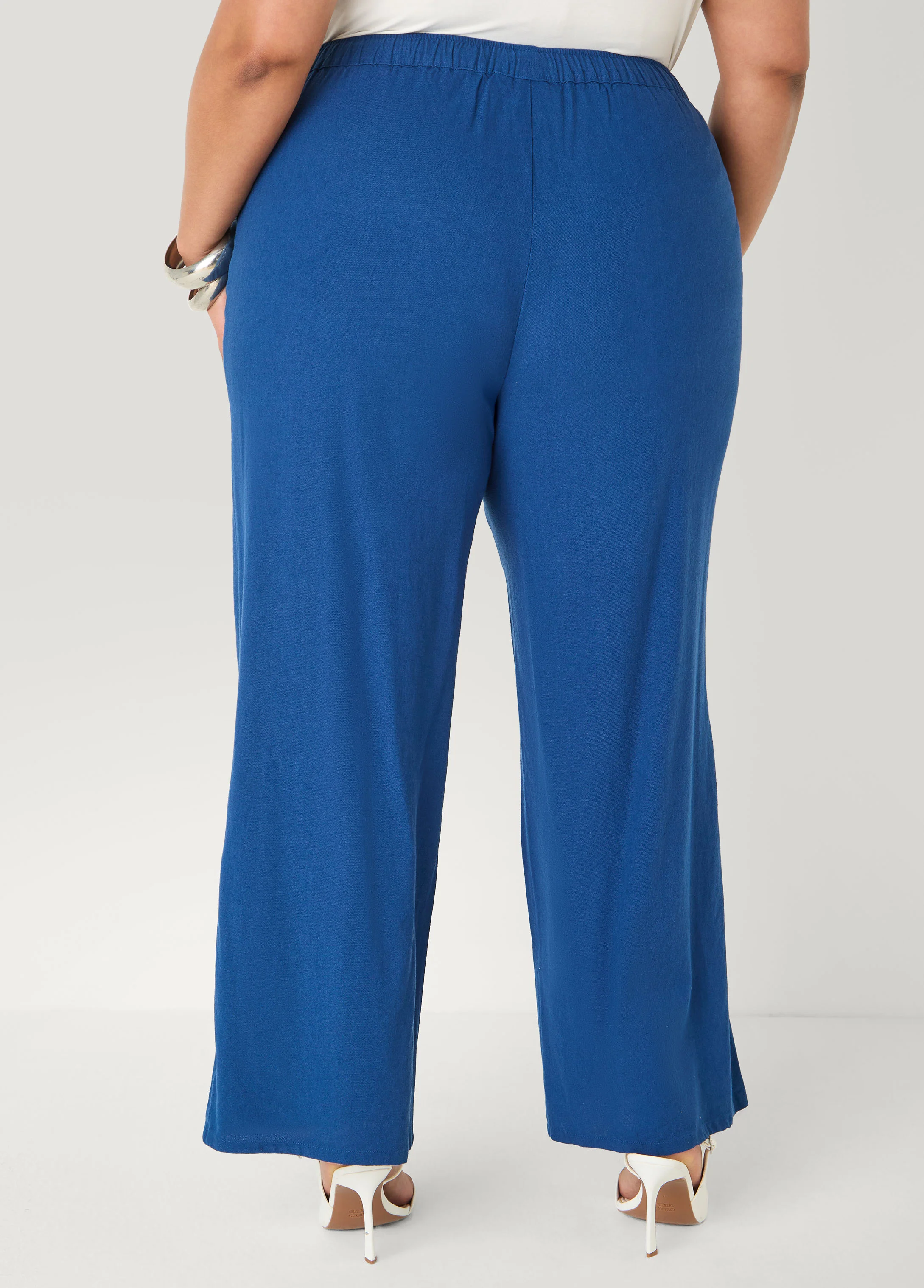 Drawstring Linen Blend Pants - Image 17