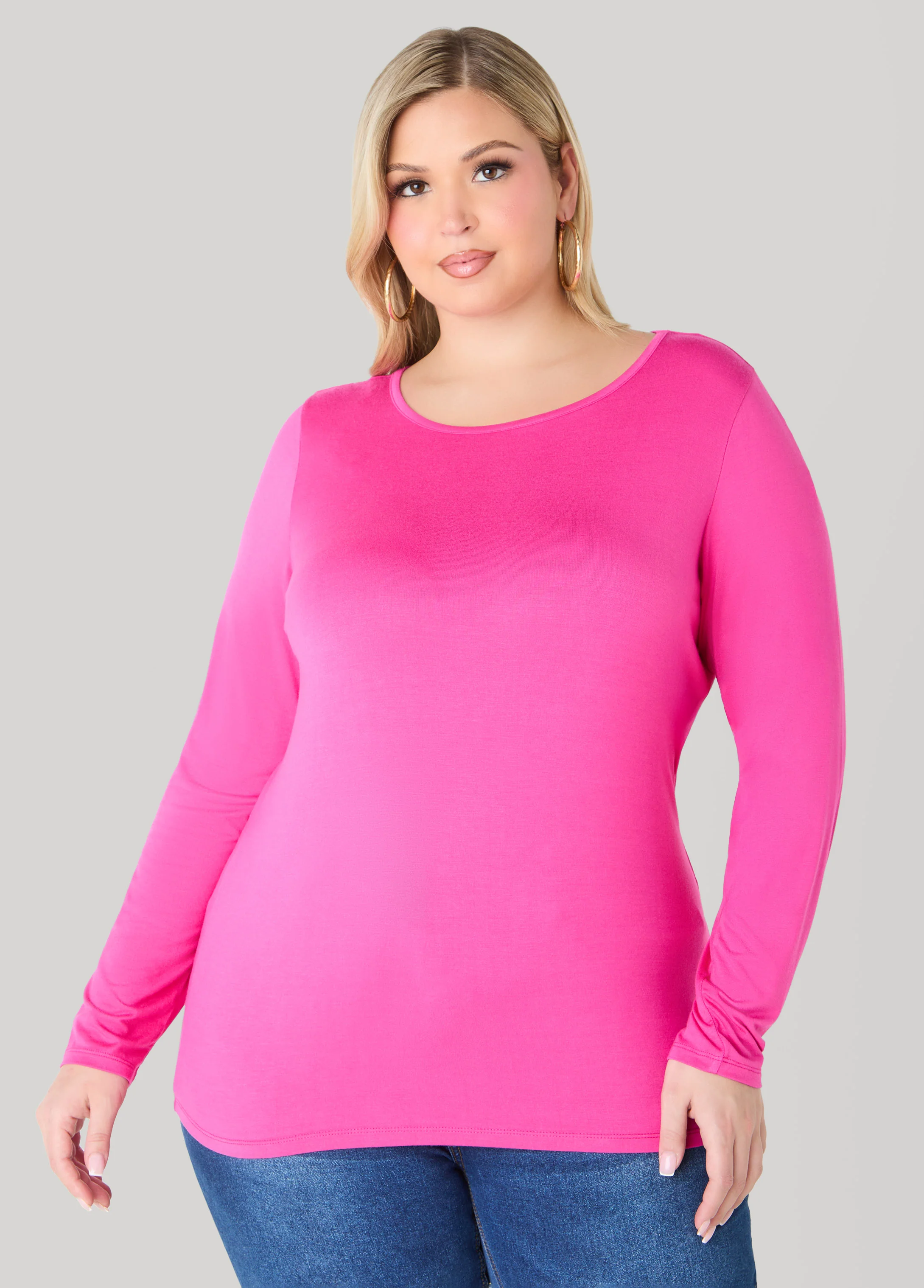 Basic Long Sleeve Jersey Tee - Image 4