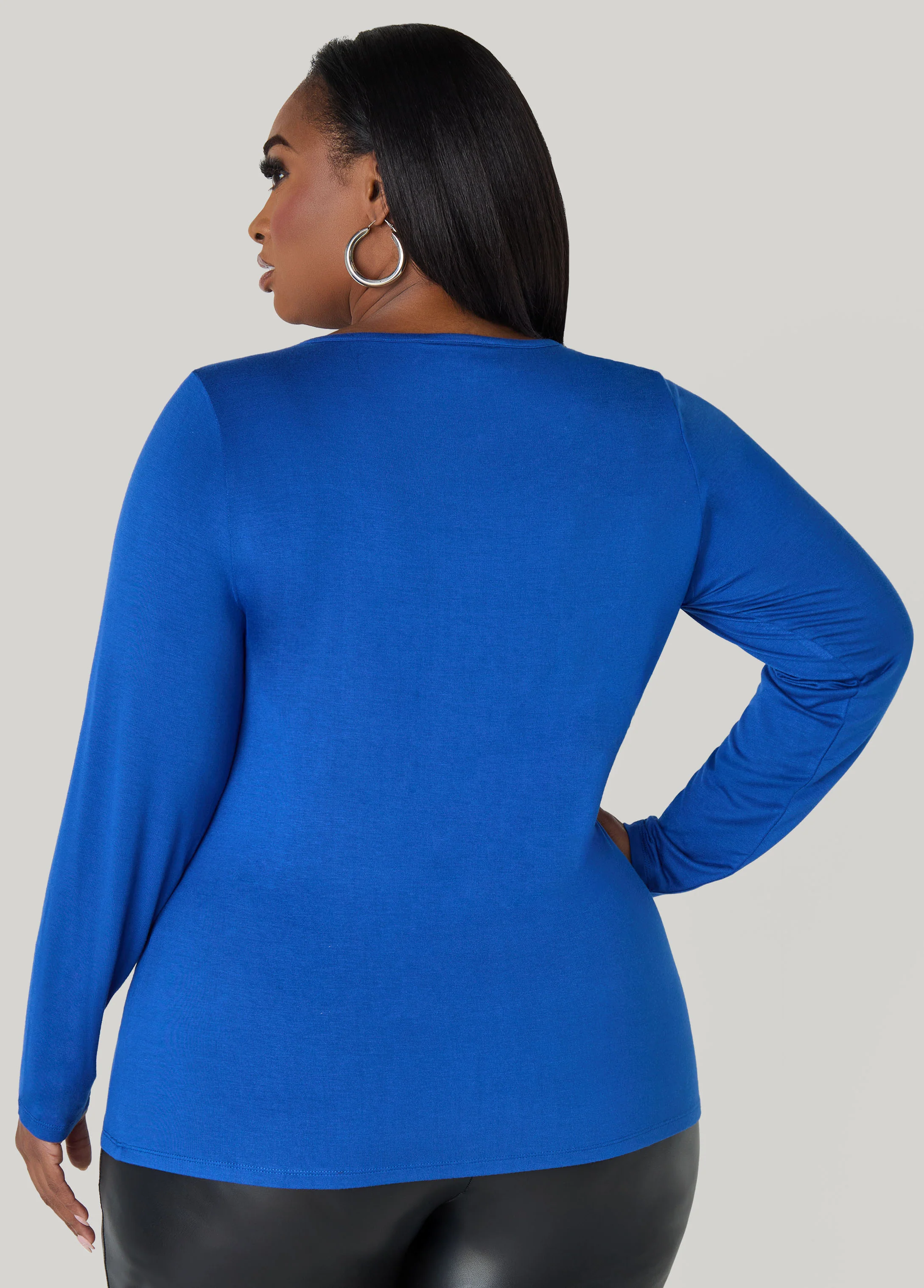Basic Long Sleeved Jersey Tee - Image 2