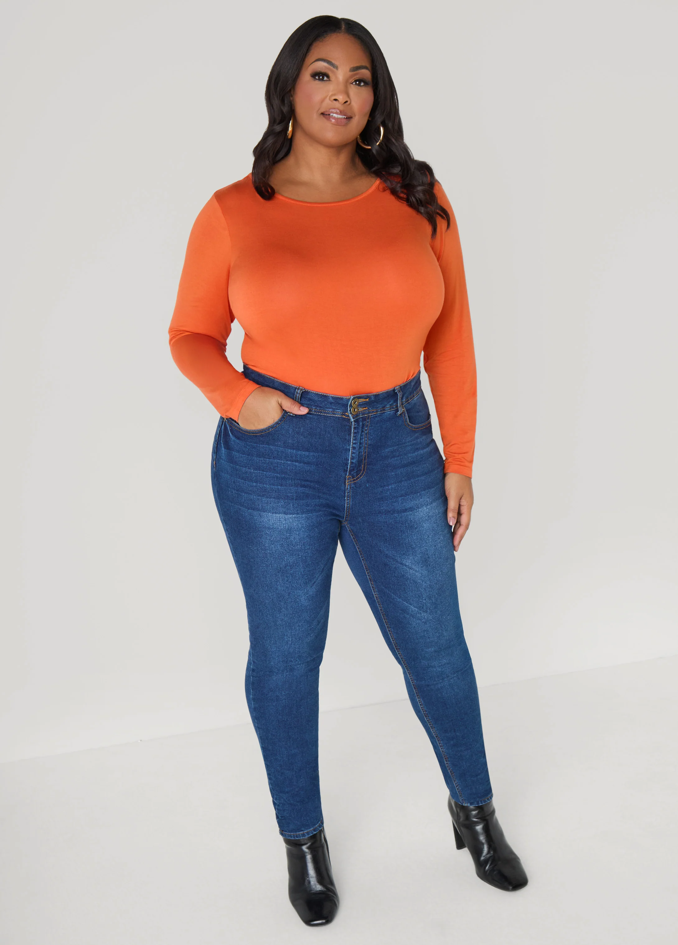 Basic Long Sleeved Jersey Tee - Image 9