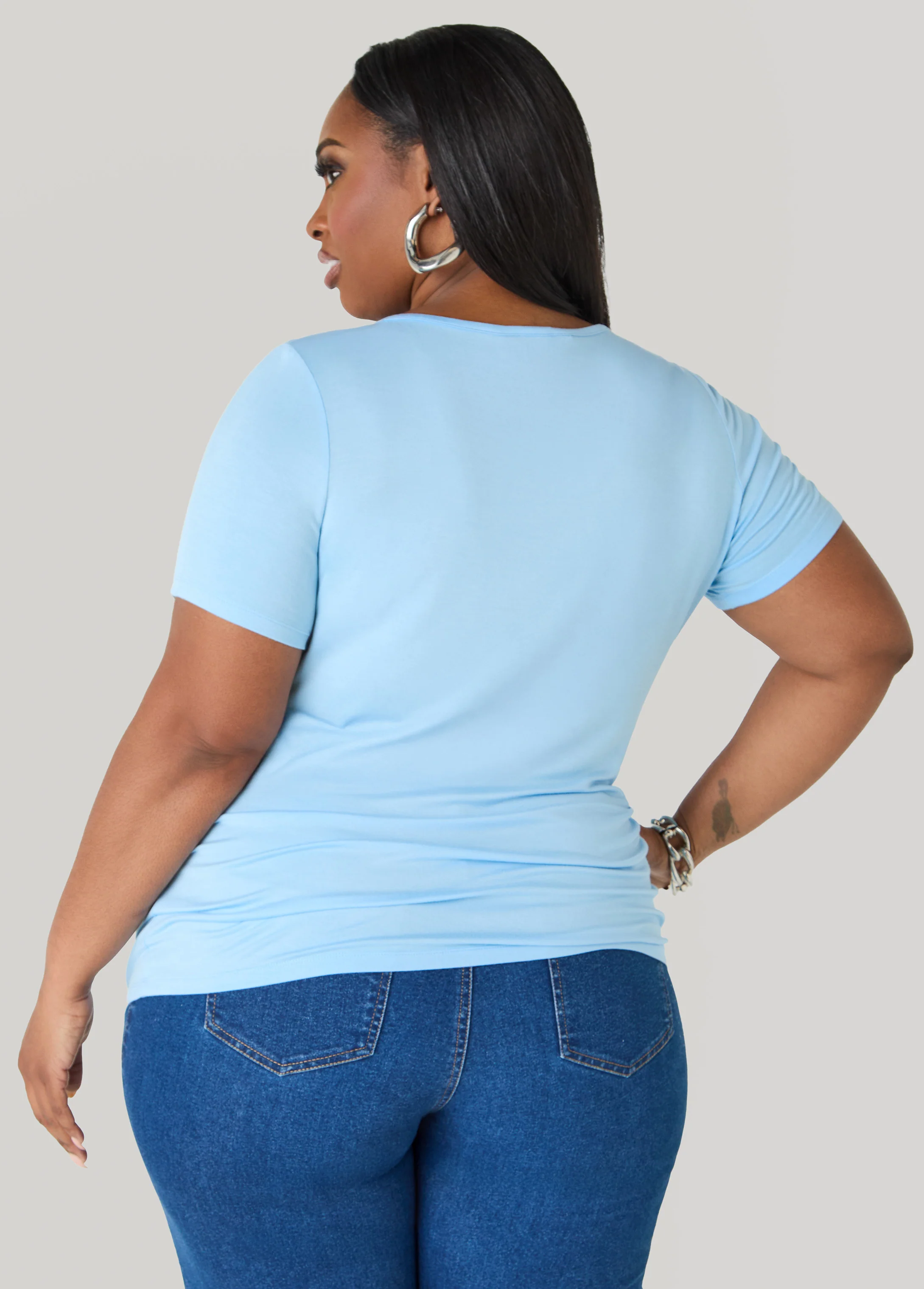 Basic Crewneck Jersey Tee - Image 11