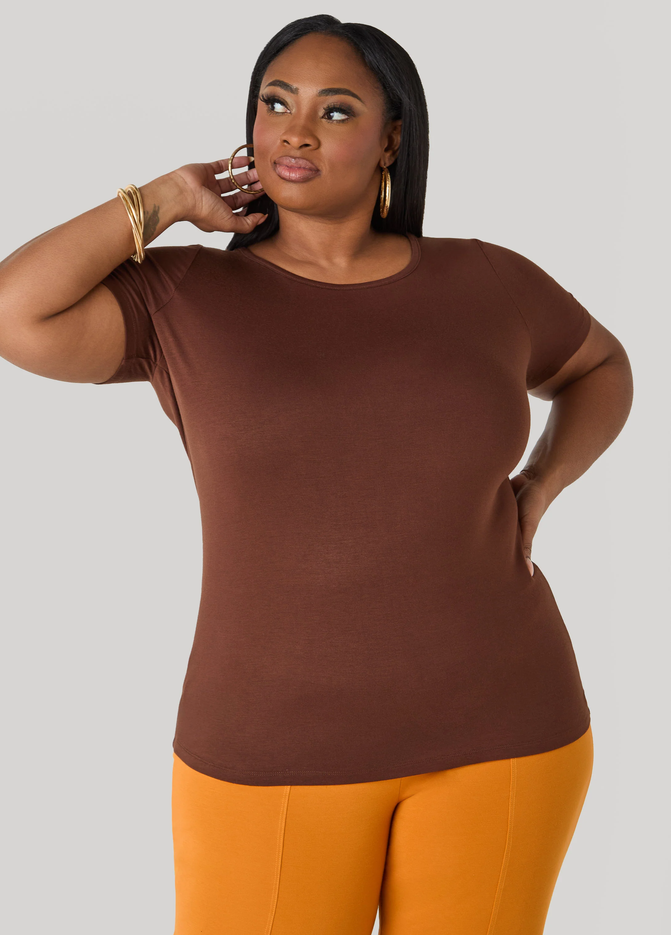 Basic Crewneck Jersey Tee - Image 25