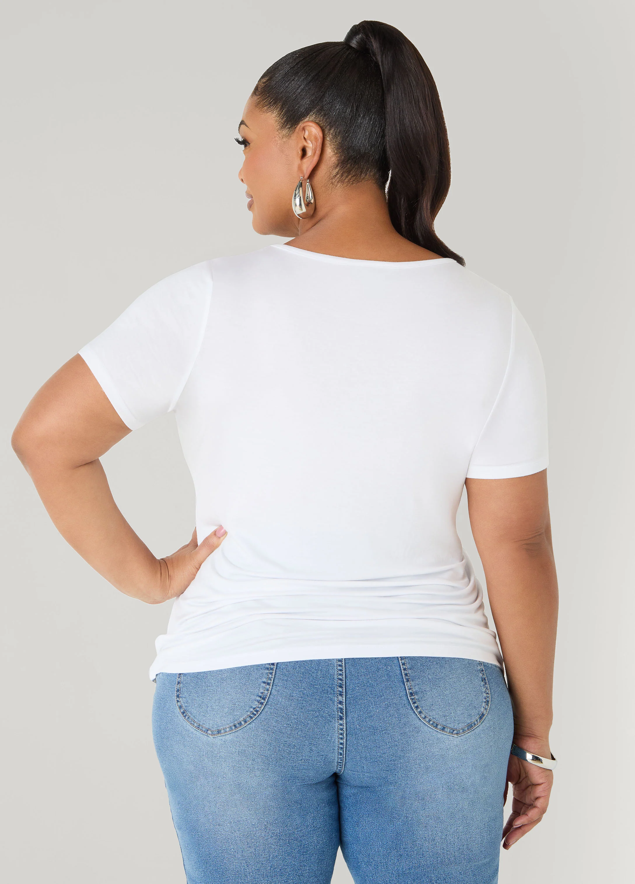 Basic Crewneck Jersey Tee - Image 7