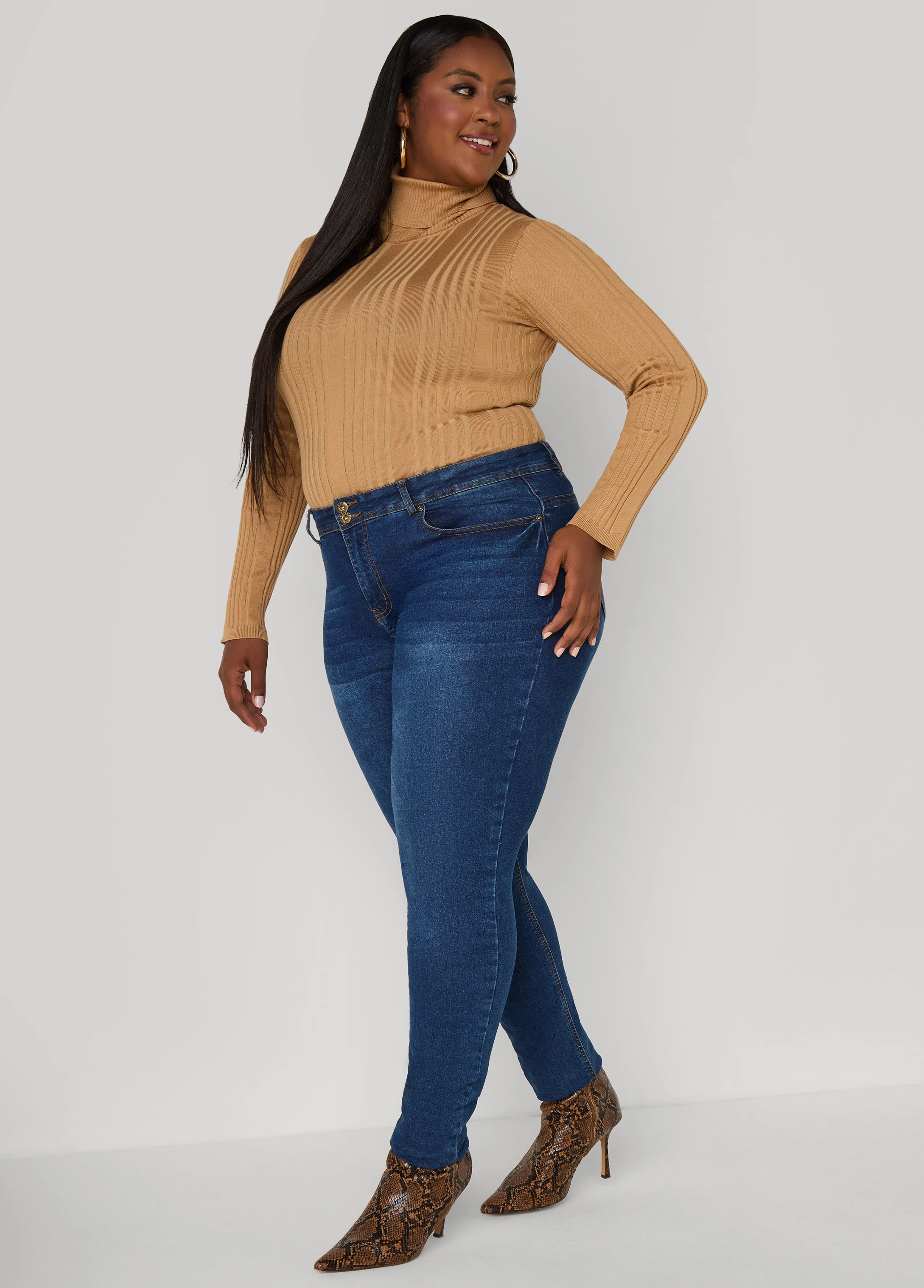 Turtleneck Ribbed Knit Sweater - Image 18