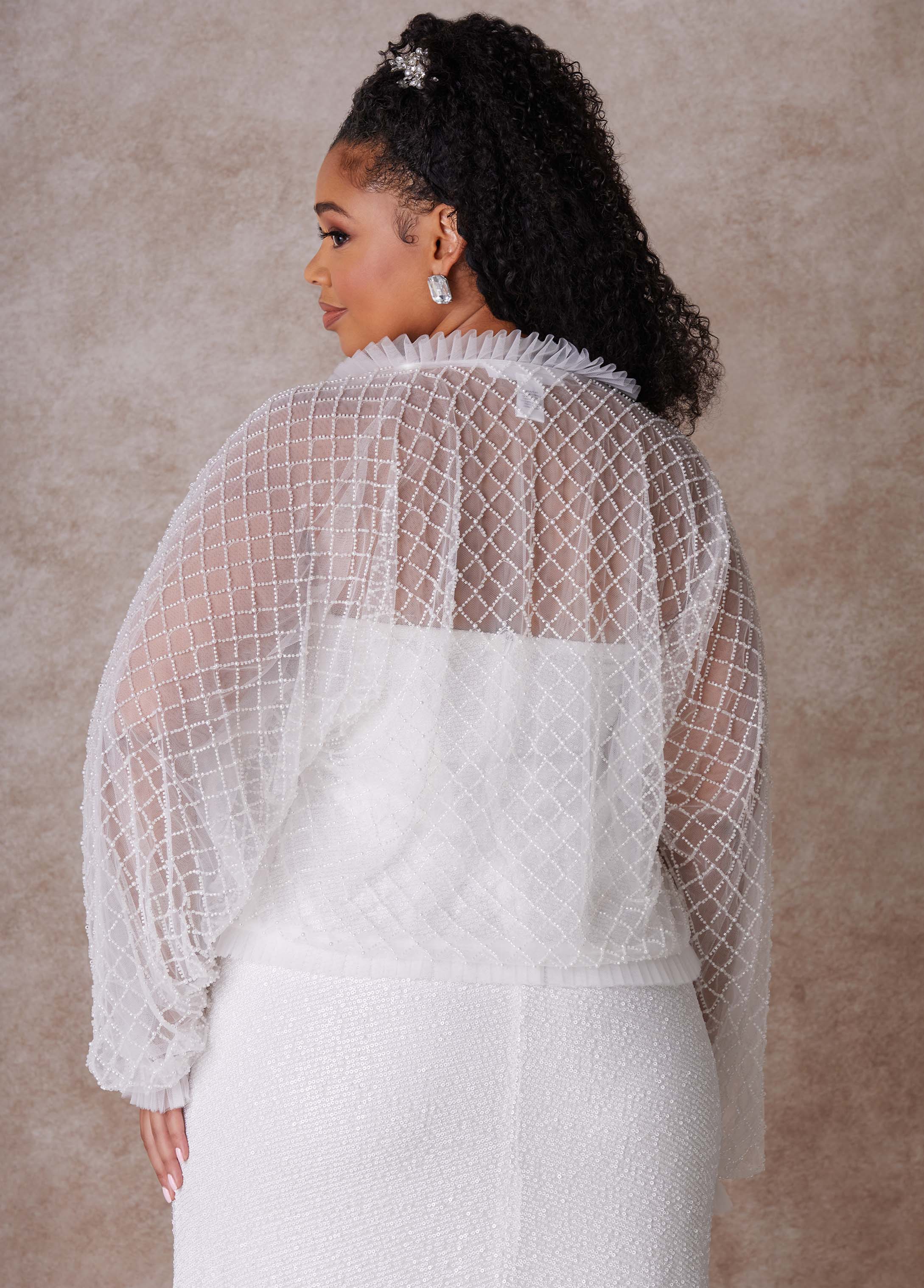 Beaded Bridal Jacket - Image 2