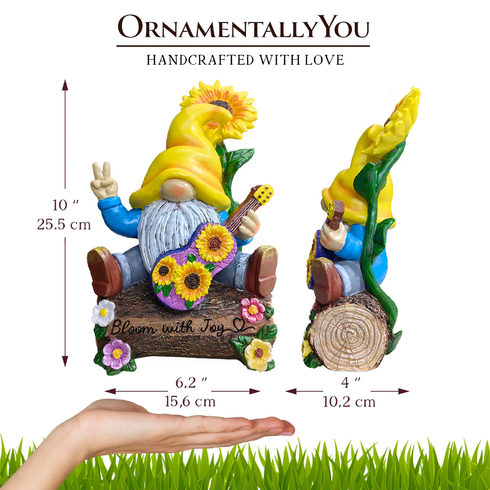 Bloom With Joy Garden Gnome Figurine - Image 3