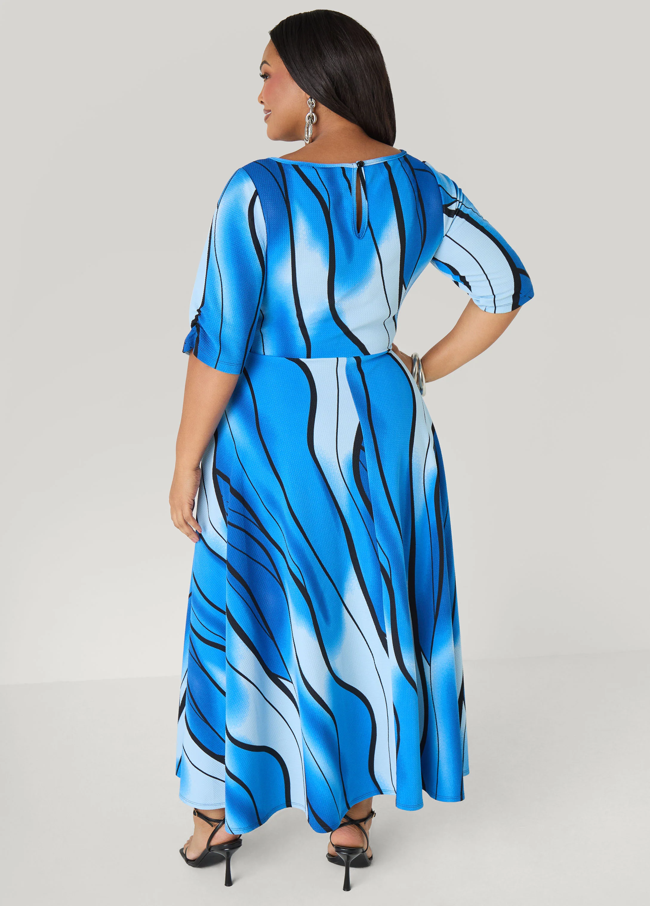 Brushstroke A Line Maxi Dress - Image 2