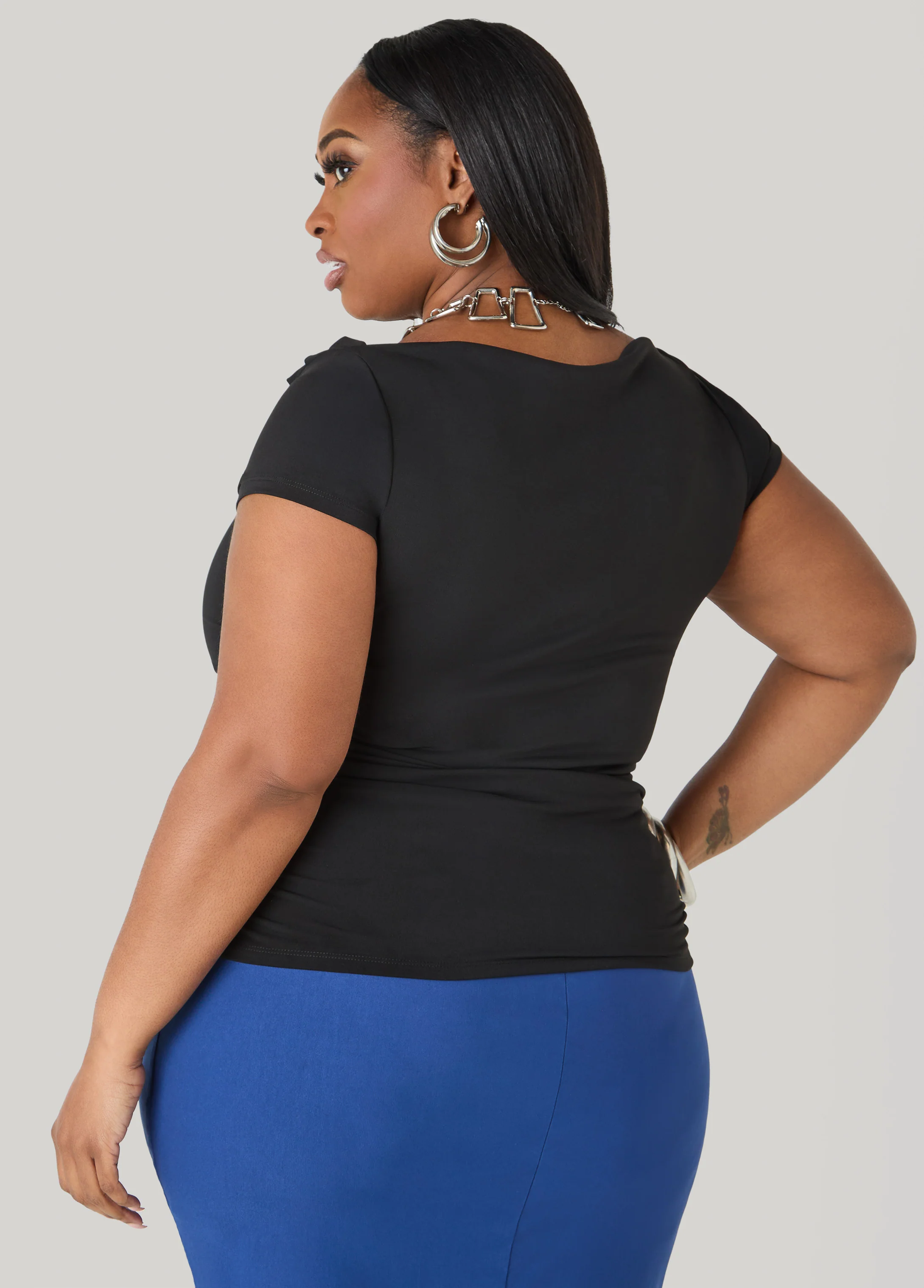 Ruched Cowl Neck Top - Image 10