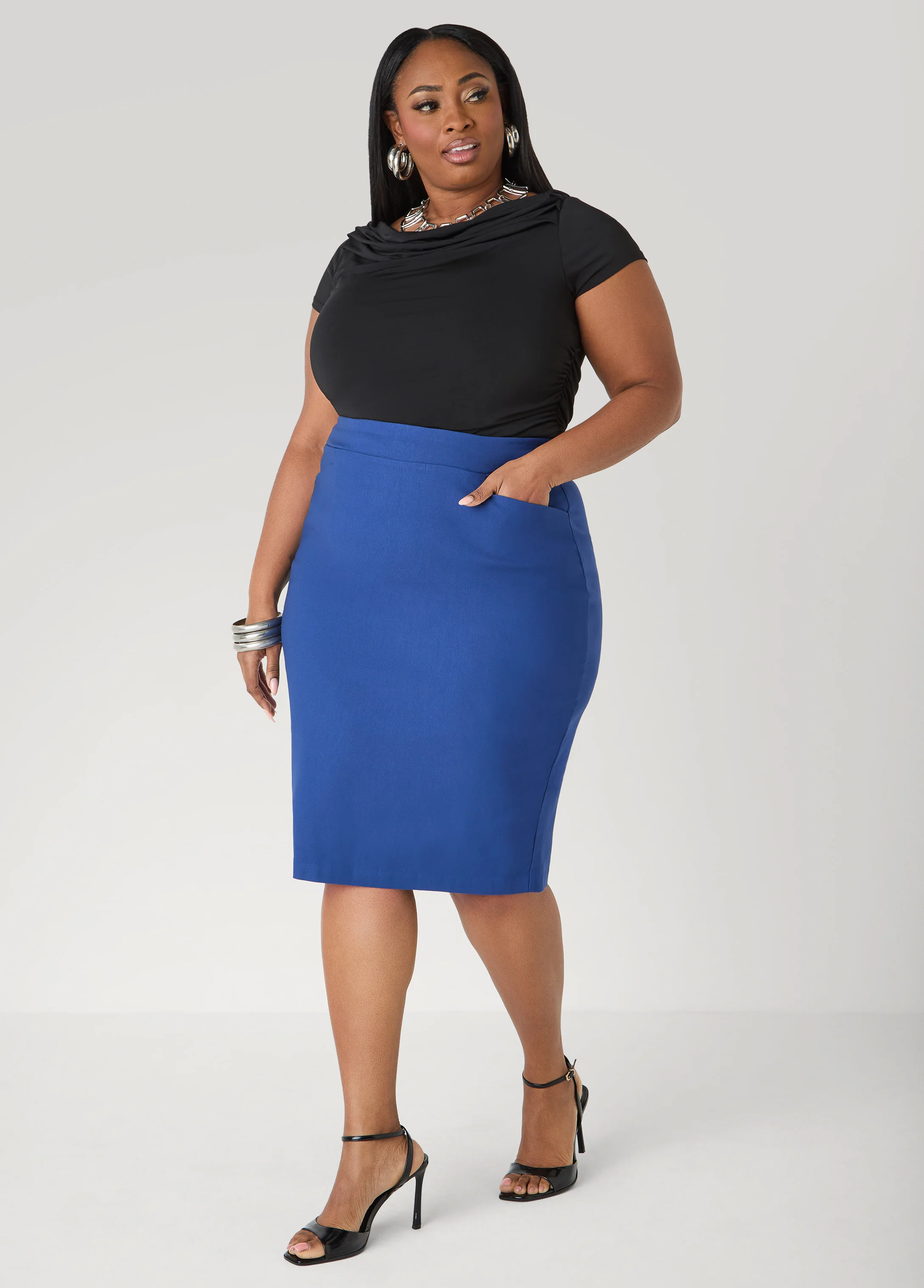 Ruched Cowl Neck Top - Image 11